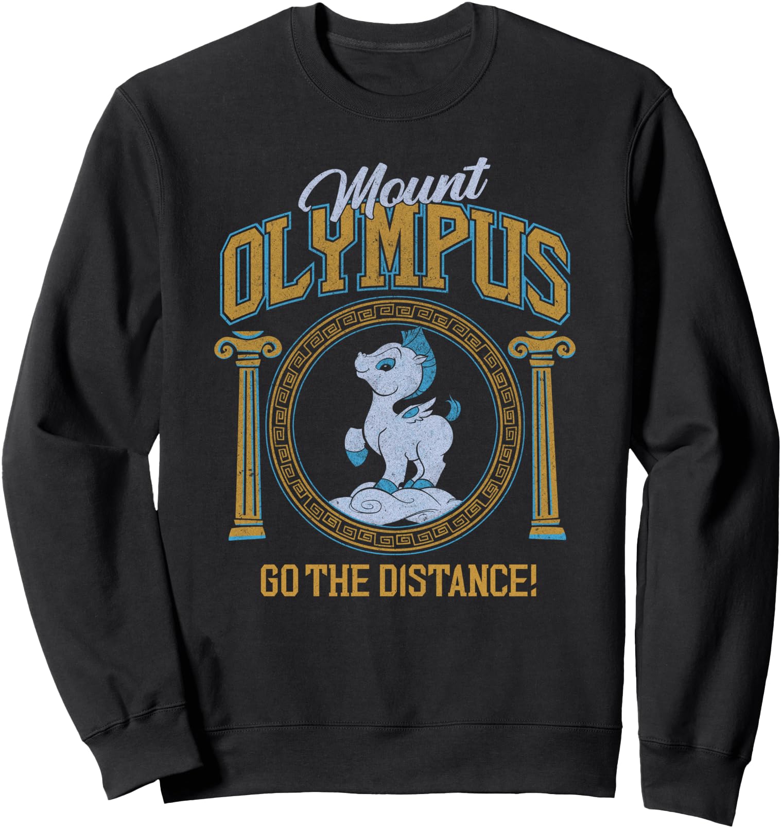 Disney Hercules Mount Olympus Baby Pegasus Distressed Logo Sweatshirt