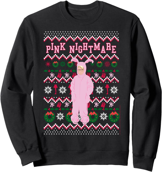 A Christmas Story Pink Nightmare Ugly Sweater Sweatshirt