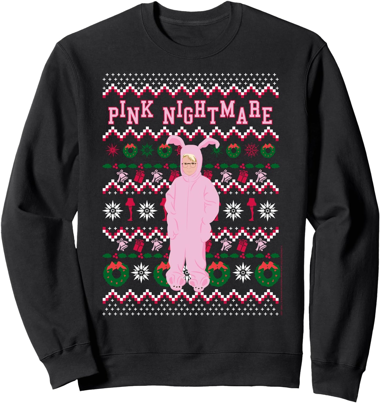 A Christmas Story Pink Nightmare Ugly Sweater Sweatshirt