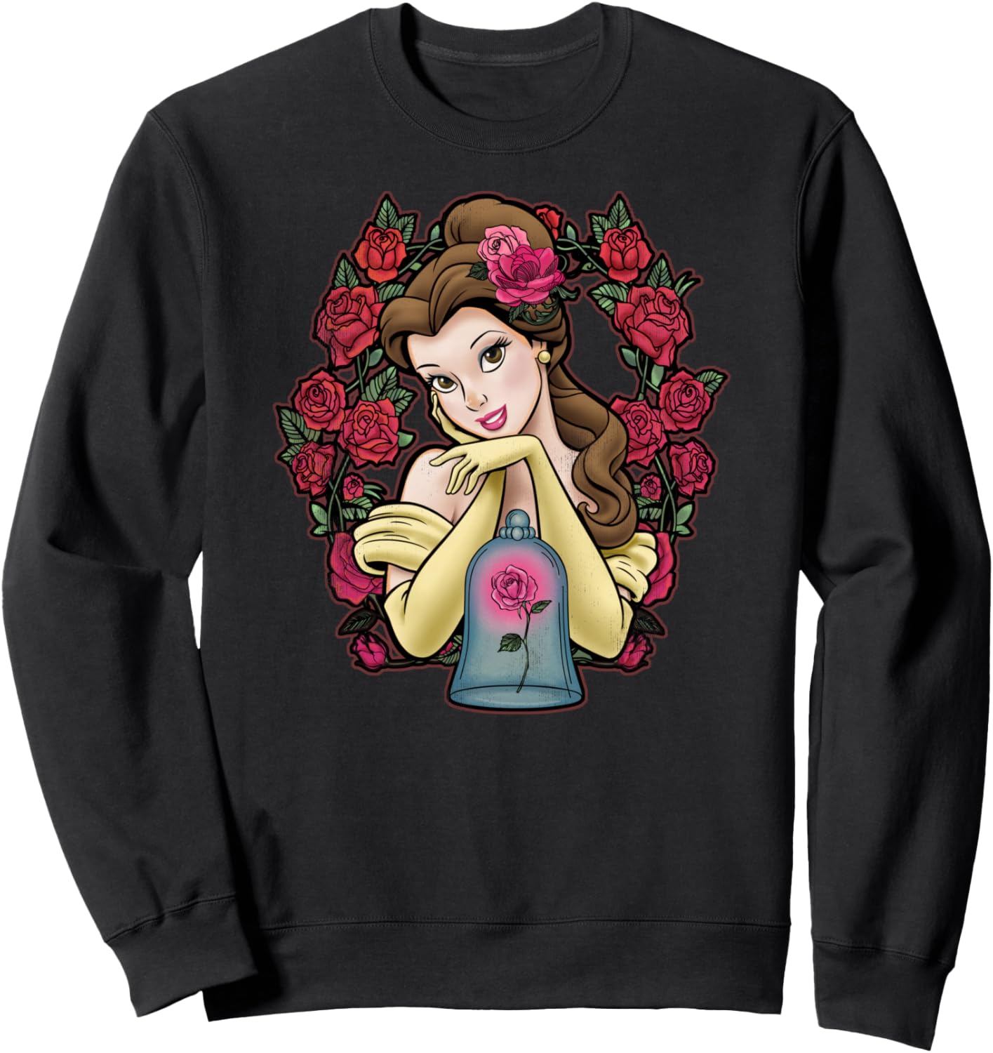Disney Beauty And The Beast Belle Roses Graphic Sweatshirt Sweatshirt
