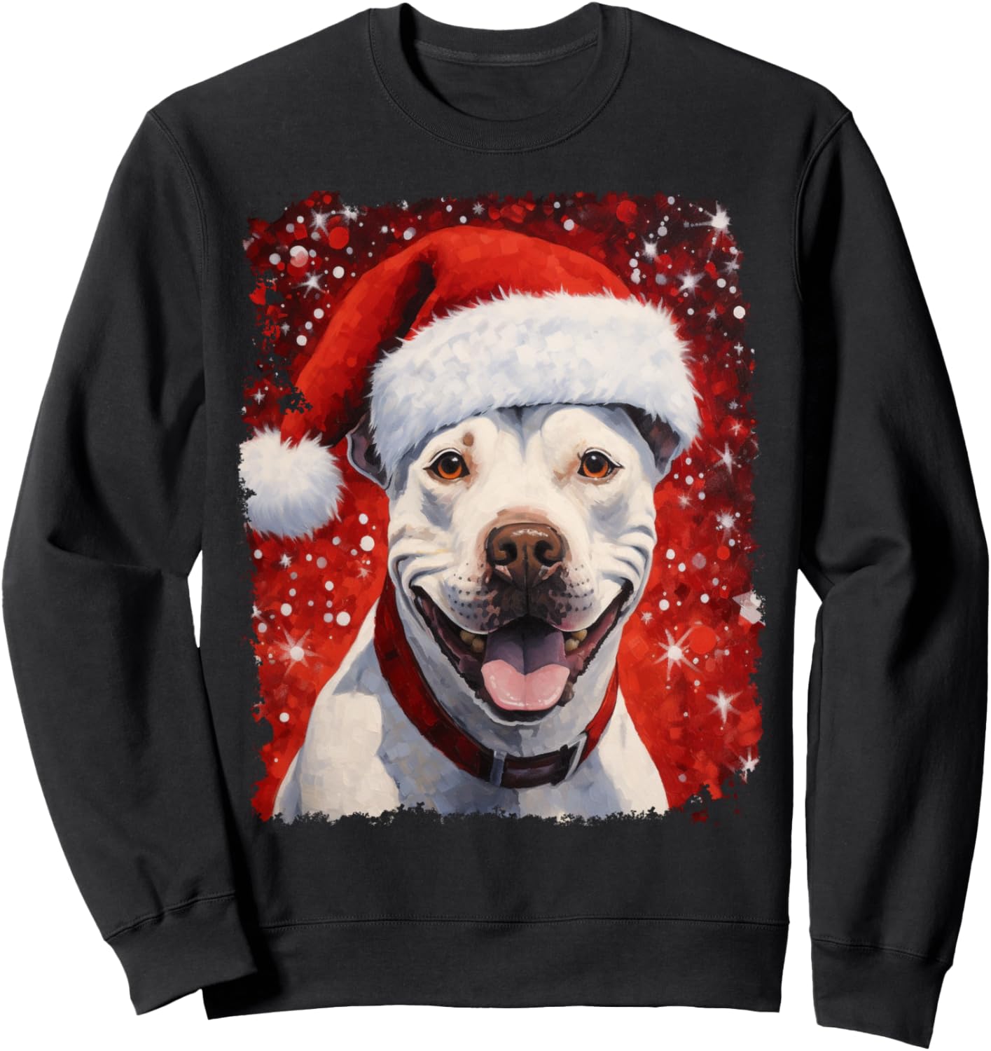 Xmas Dog Pitbull Christmas Holiday Sweatshirt