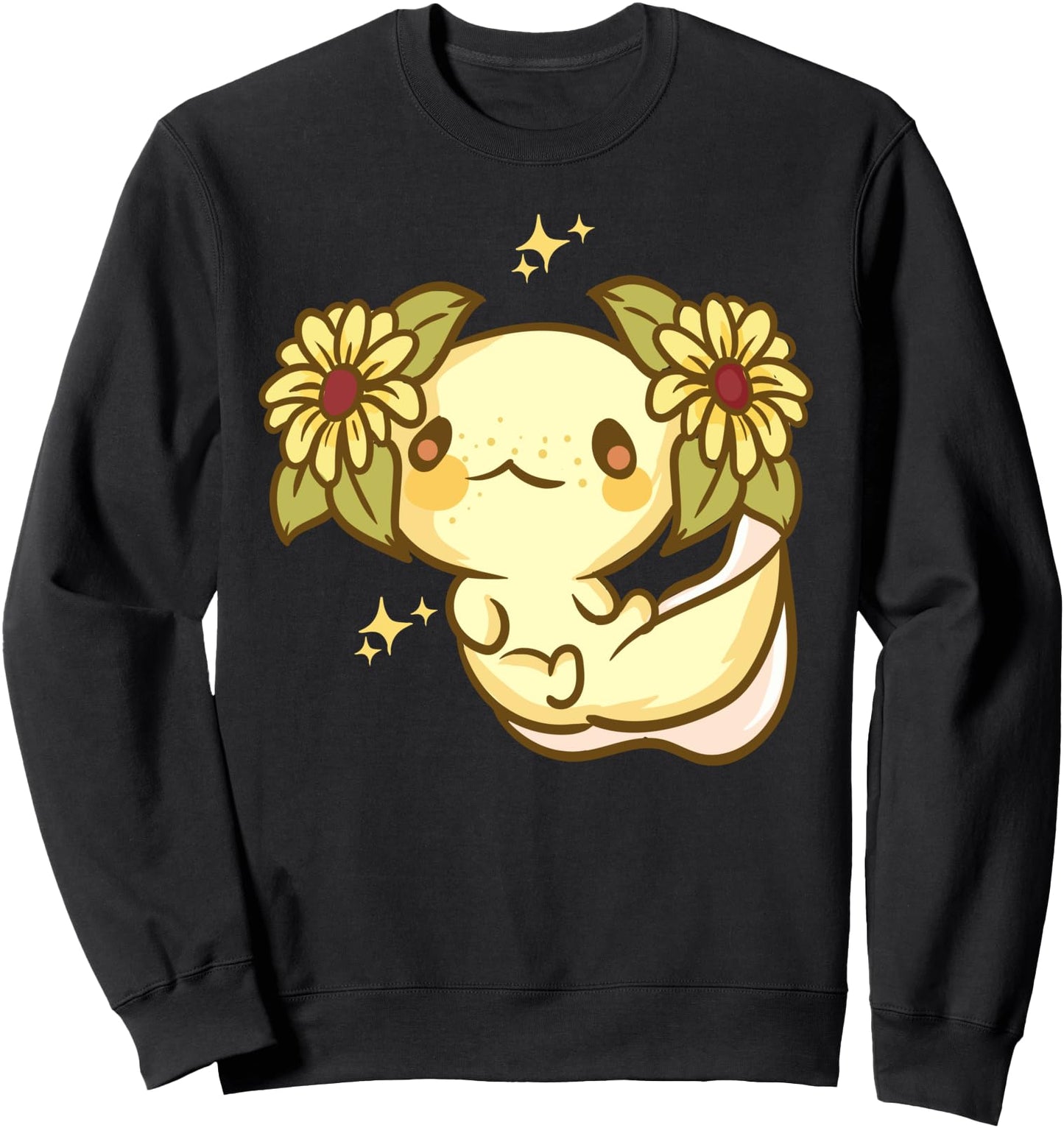 Sunflower Axolotl - Cute Kawaii Anime Aesthetic Japanese Sweatshirt