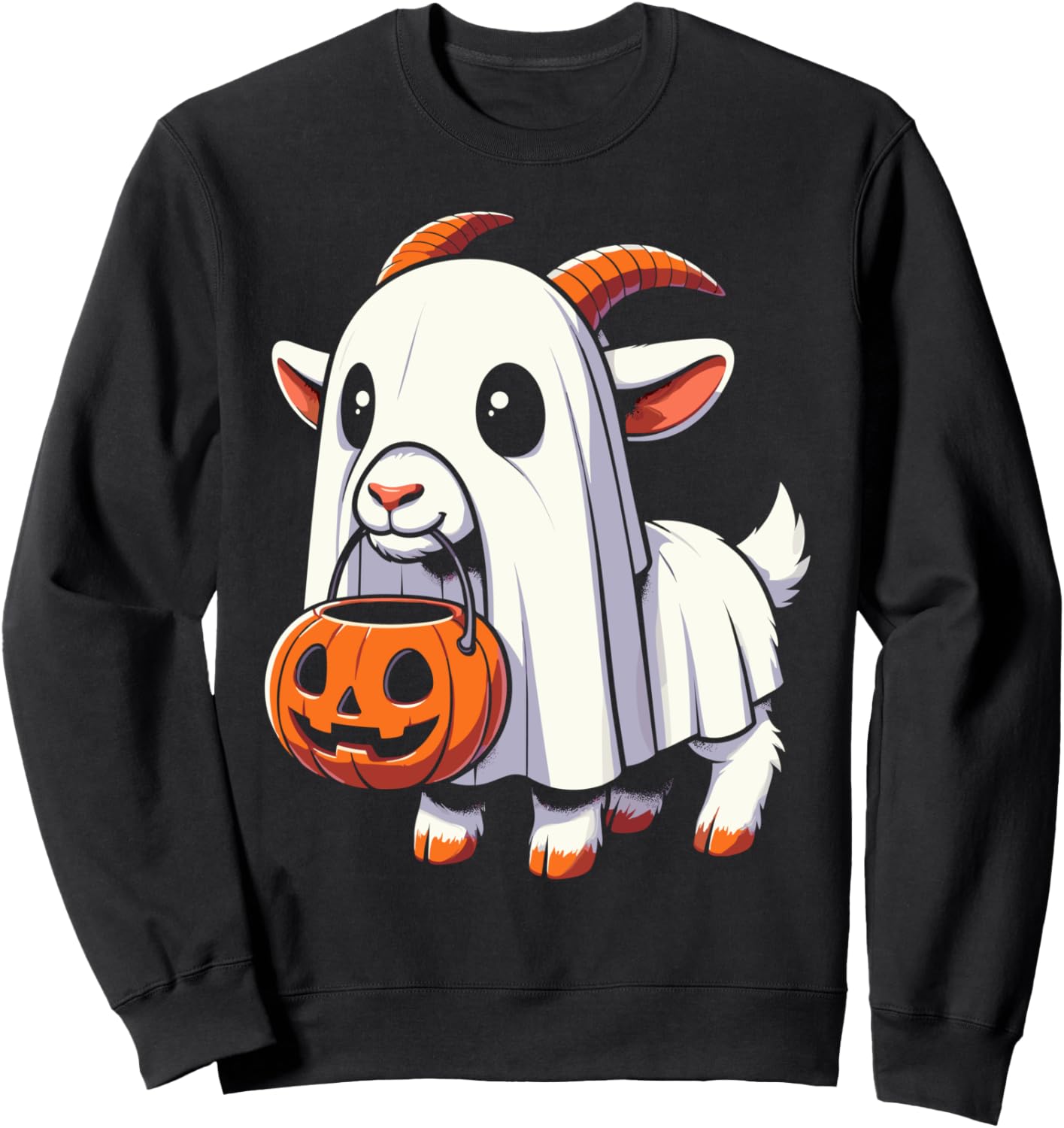 Halloween Cute Goat Ghost Sweatshirt