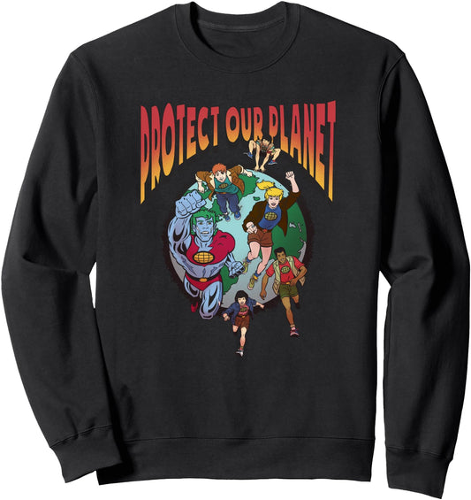 Captain Planet Protect Our Planet Poster Sweatshirt