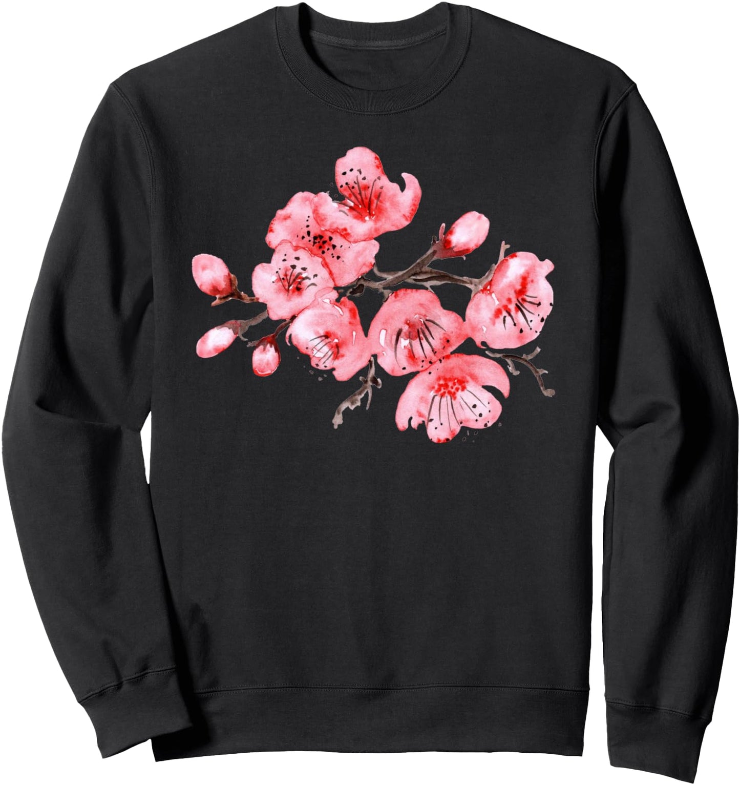 Watercolor Japanese Cherry Blossom Floral Sweatshirt