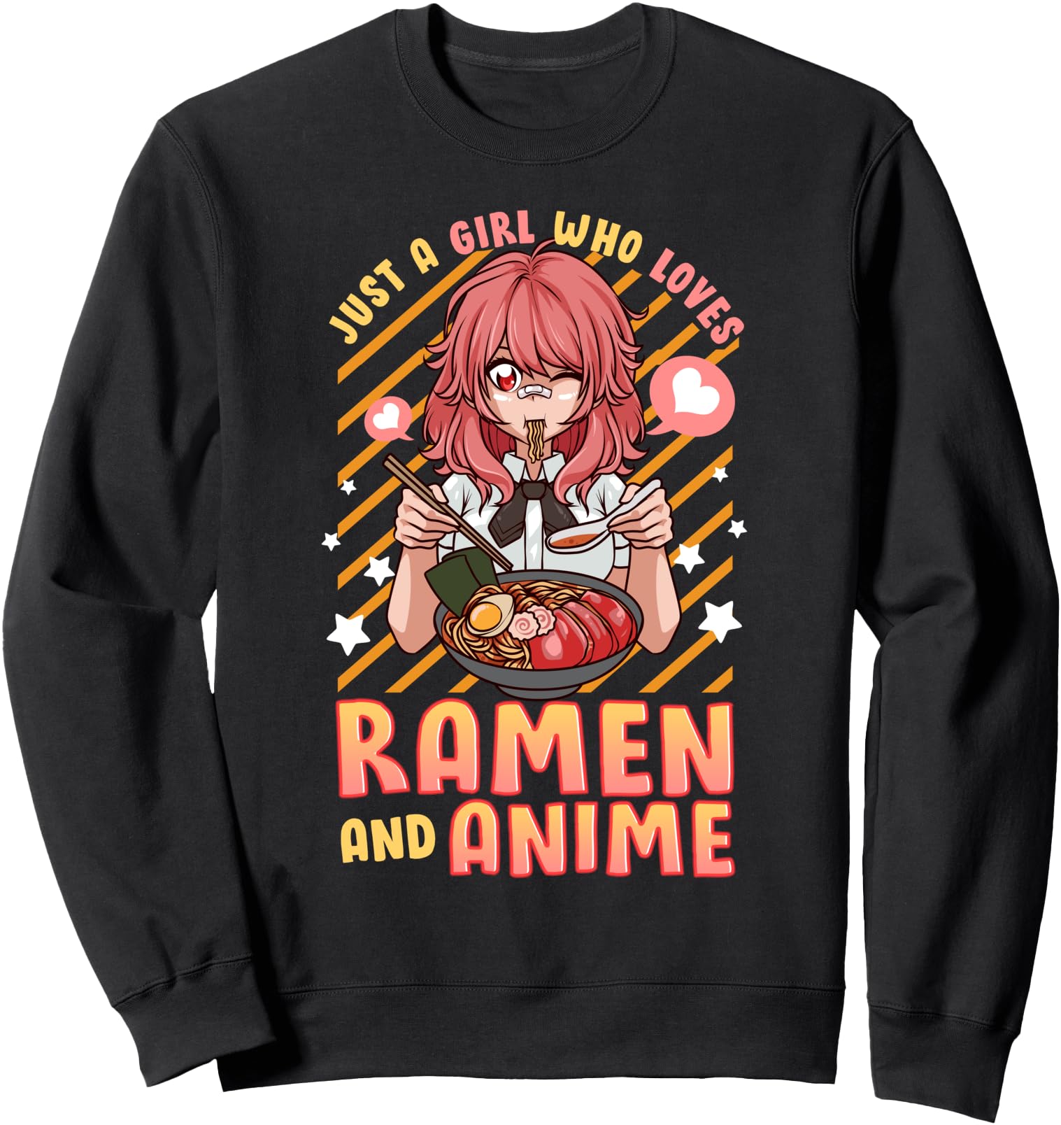 Just A Girl Who Loves Anime And Ramen Shirt Kawaii Japanese Sweatshirt