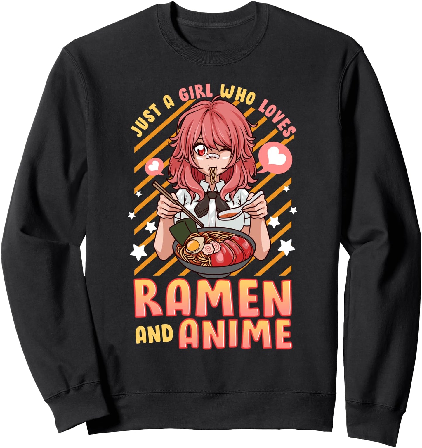 Just A Girl Who Loves Anime And Ramen Shirt Kawaii Japanese Sweatshirt