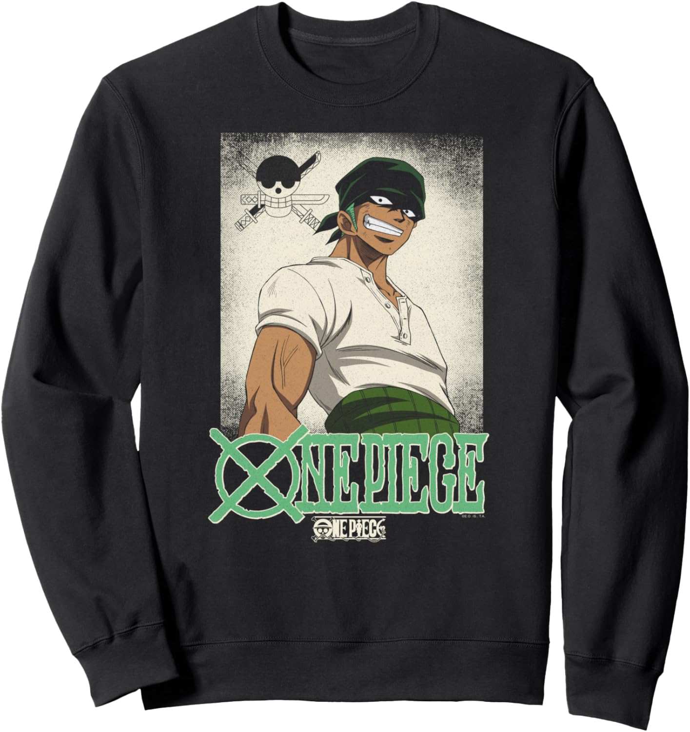 One Piece Anime Vintage Illustration Roronoa Zoro Sweatshirt