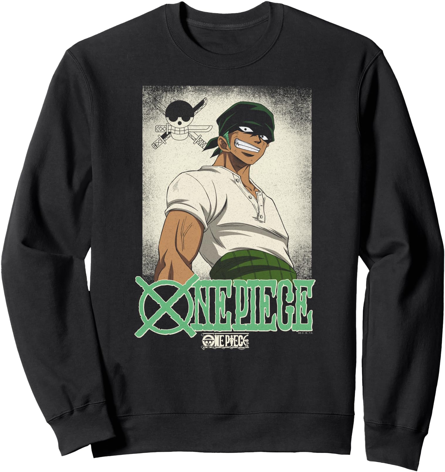 One Piece Anime Vintage Illustration Roronoa Zoro Sweatshirt