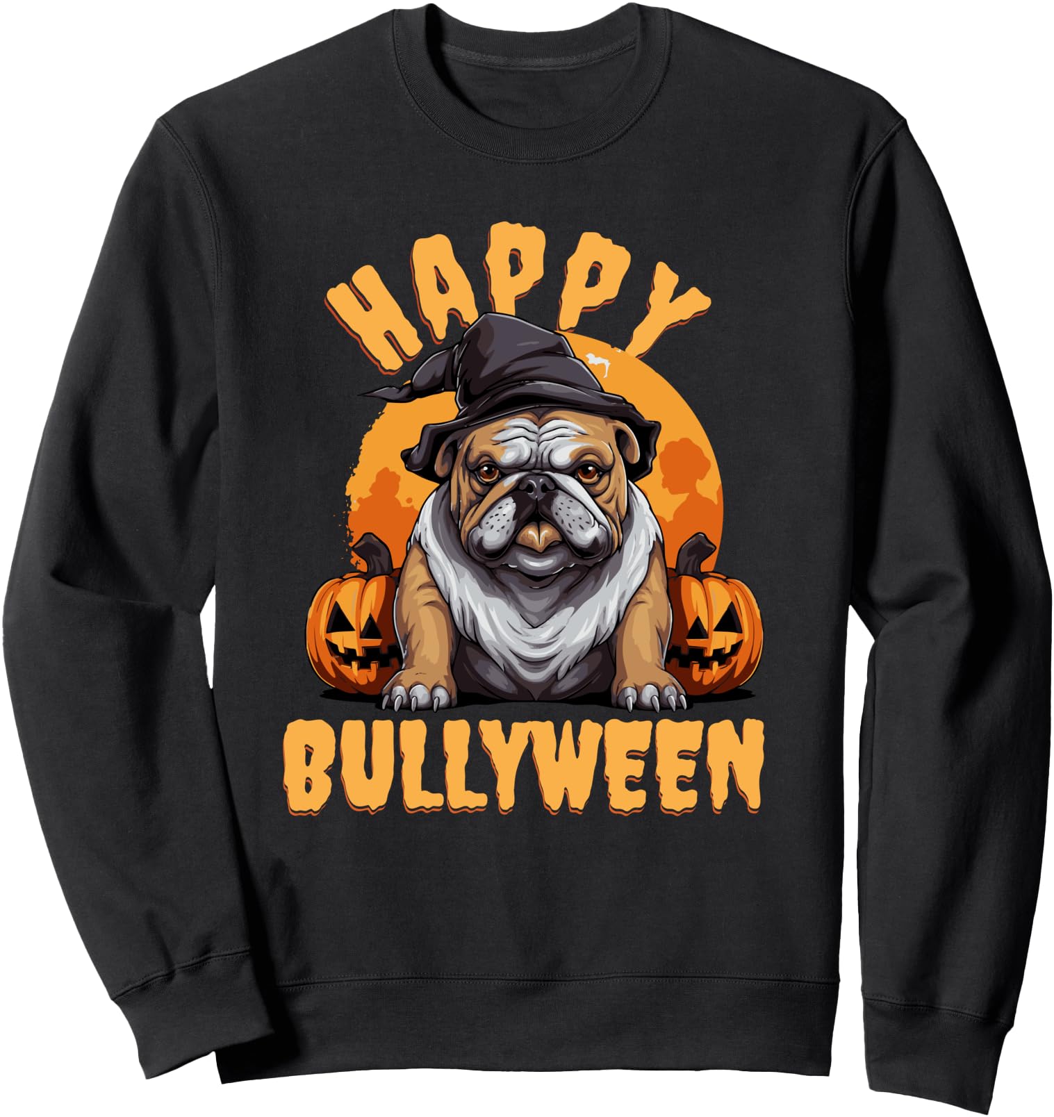 Happy Bullyween English Bulldog Halloween Sweatshirt