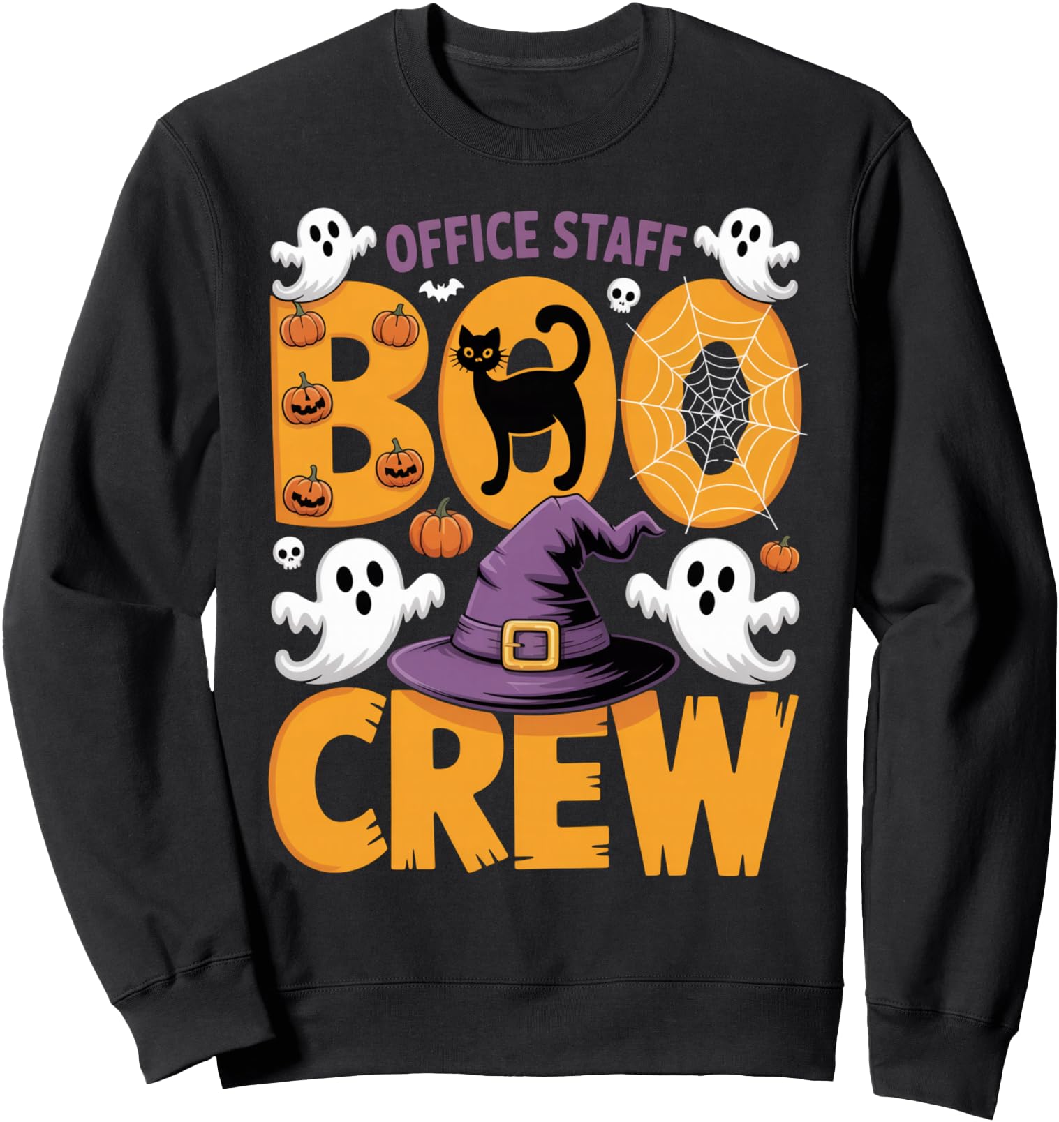 Halloween Office Staff Boo Crew Spooky Work Squad Sweatshirt