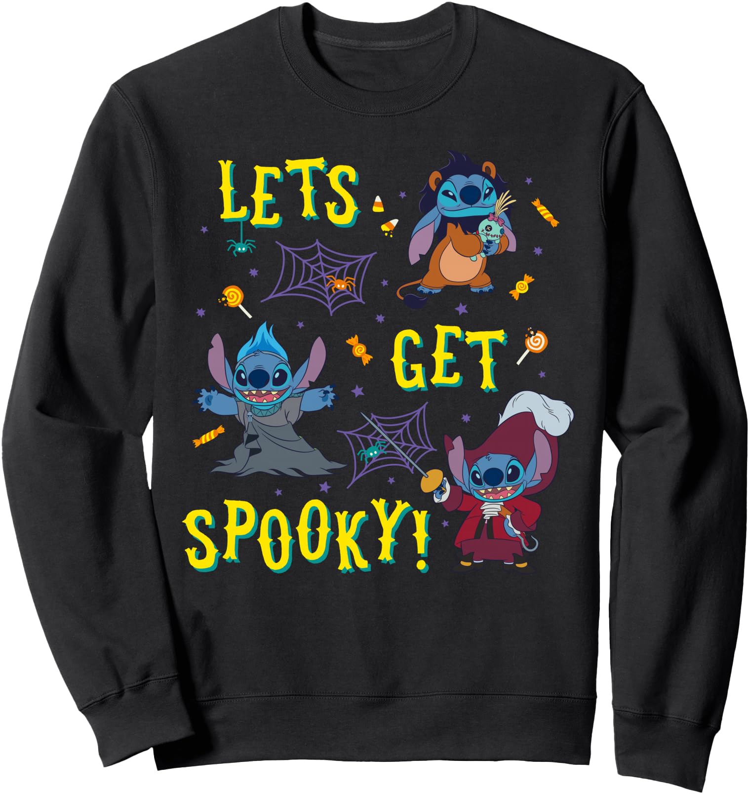 Disney Stitch Halloween Let's Get Spooky! Villain Costumes Sweatshirt