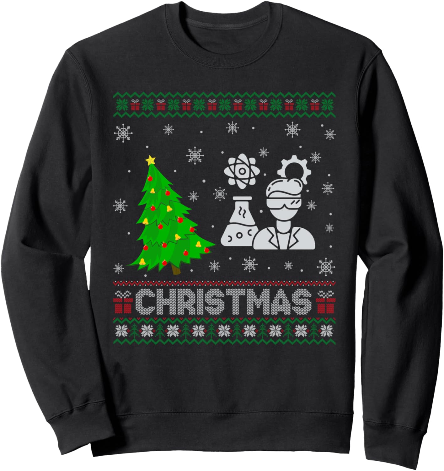 Chemical Engineer Xmas Tree Lighting Ugly Christmas Sweater Sweatshirt