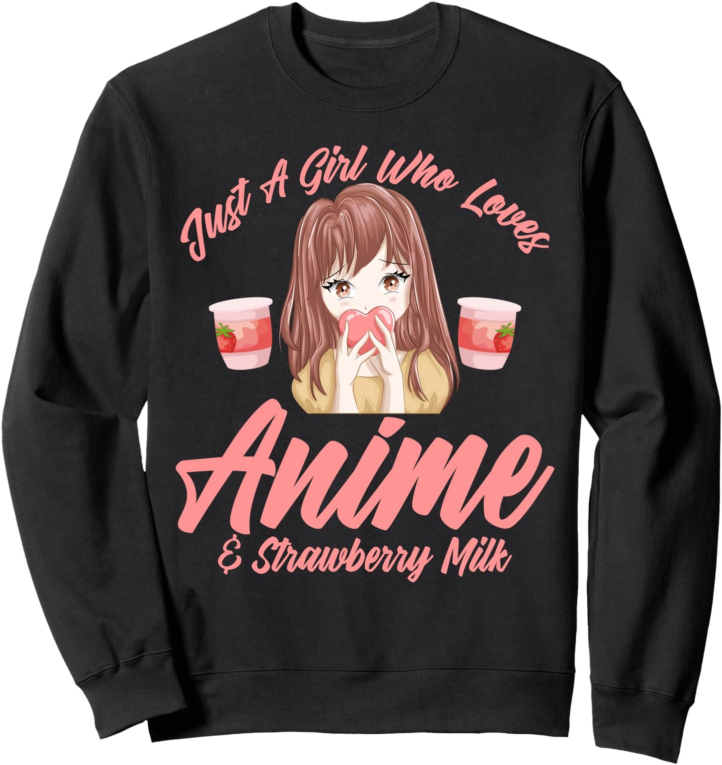 Kawaii Otaku Anime Tee Cute Japanese Strawberry Milk Sweatshirt