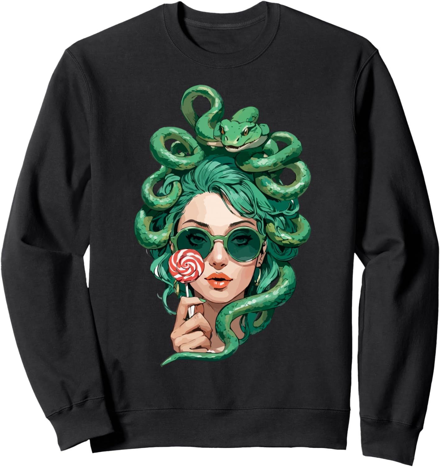 Medusa Hippie Psychedelic Snakes Greek Mythology Sweatshirt