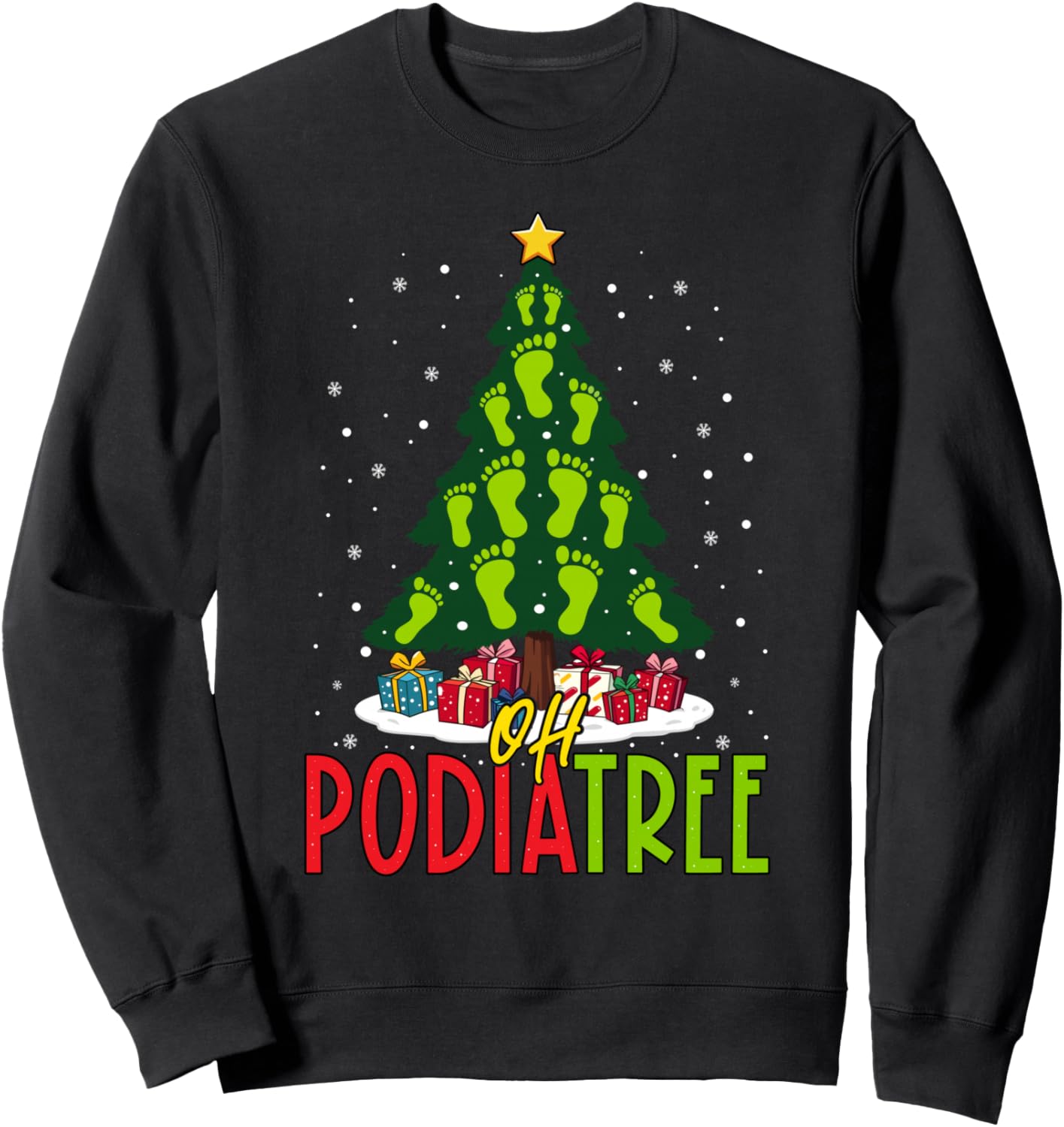 Oh Podiatree Podiatric Xmas Tree Podiatry Team Medical Staff Sweatshirt