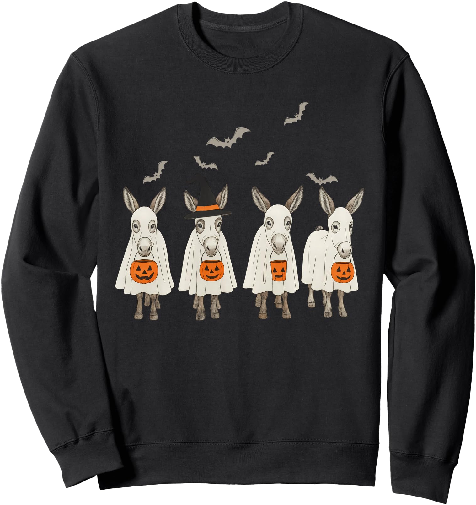 Funny Ghost Donkey Hallowen Donkey Lover Farmer Halloween Sweatshirt