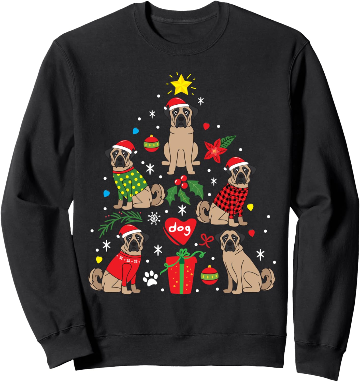 Anatolian Shepherd Christmas Tree Funny Dog Mom Dad Gift Sweatshirt