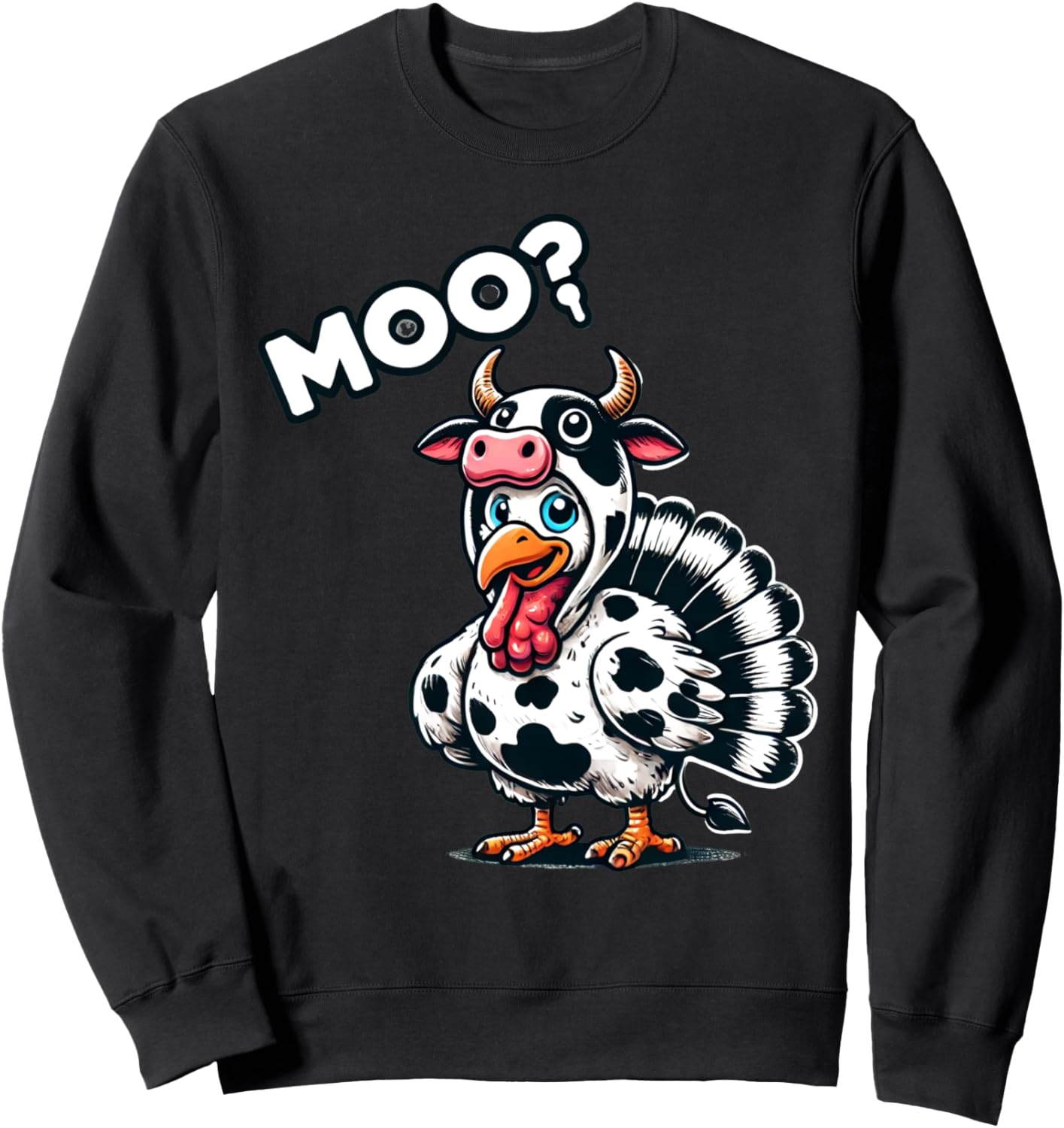 Funny Cow Turkey Moo? Thanksgiving Sweatshirt