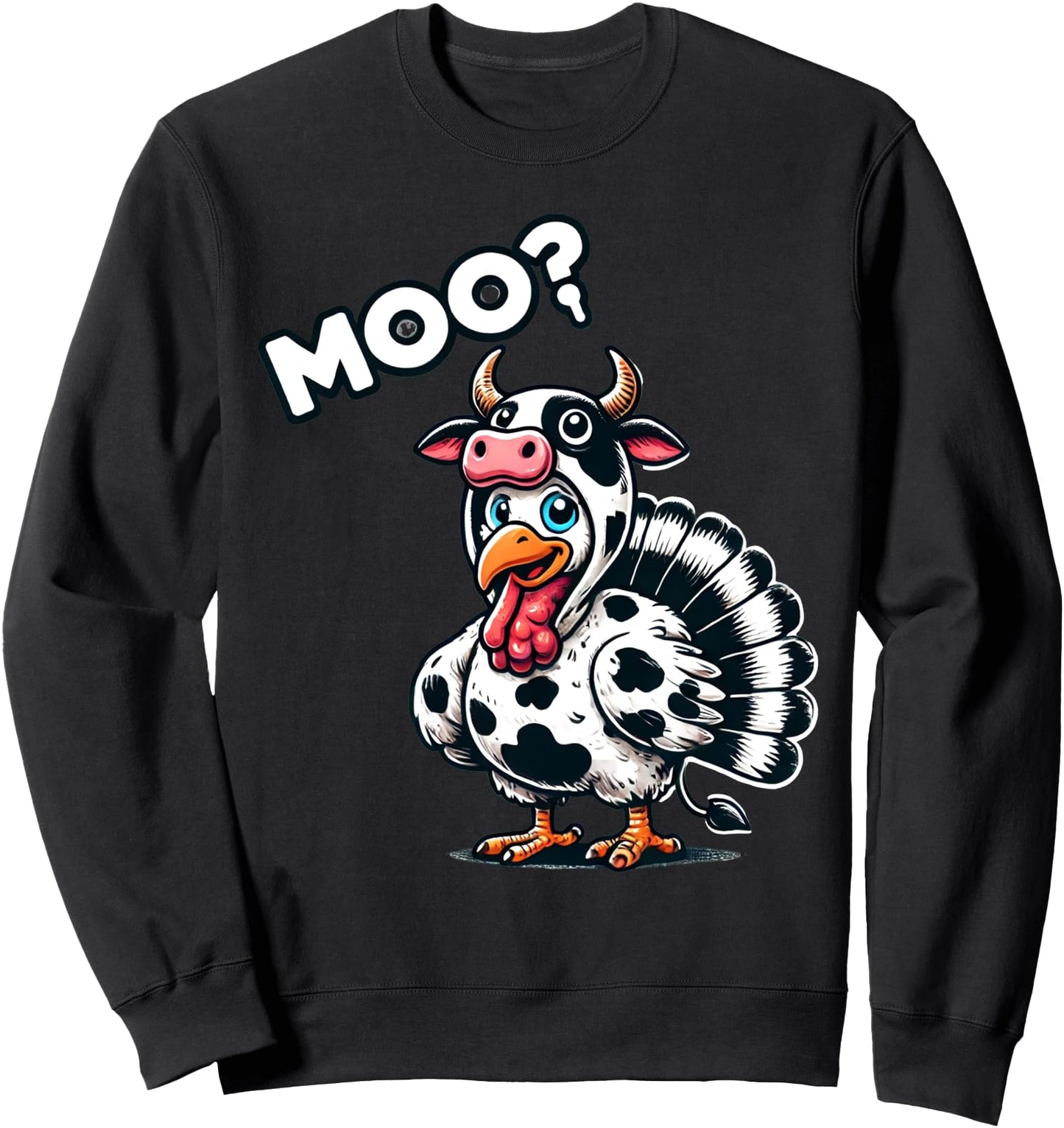 Funny Cow Turkey Moo? Thanksgiving Sweatshirt