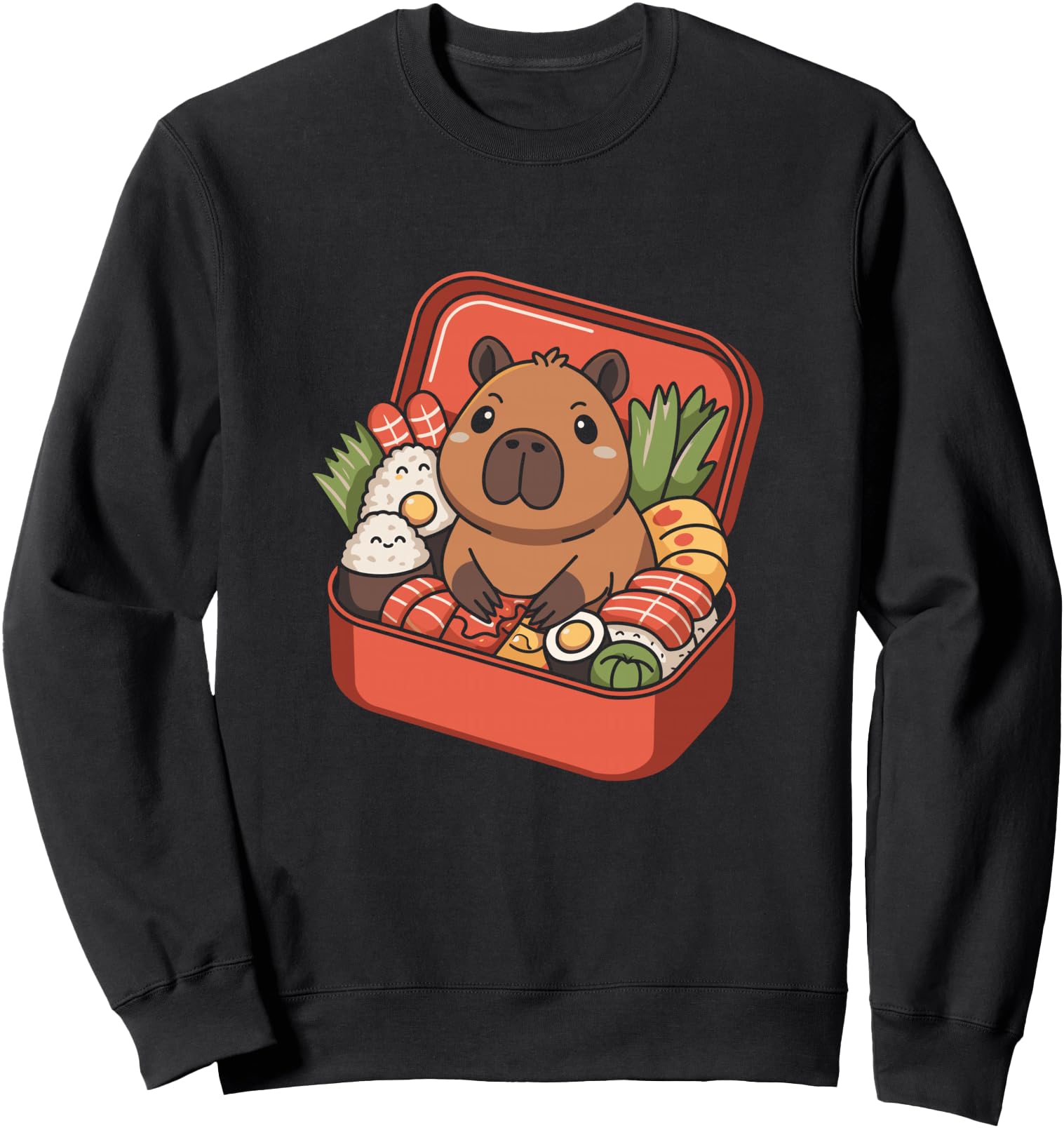 Kawaii Capybara Cute Japanese Food Sushi Sweatshirt