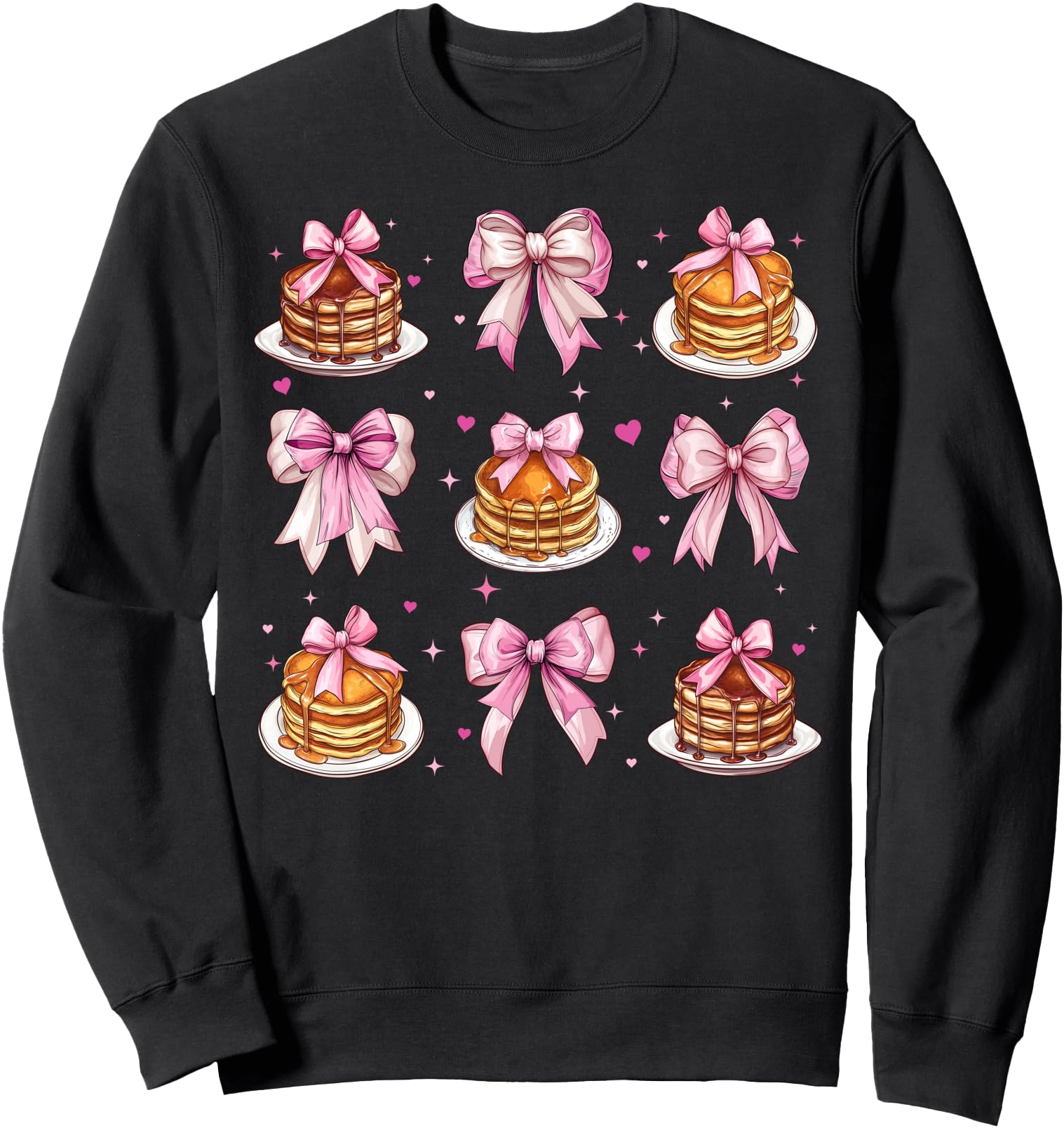 Pancake Hotcake Girl Coquette Bow Pink Sweatshirt