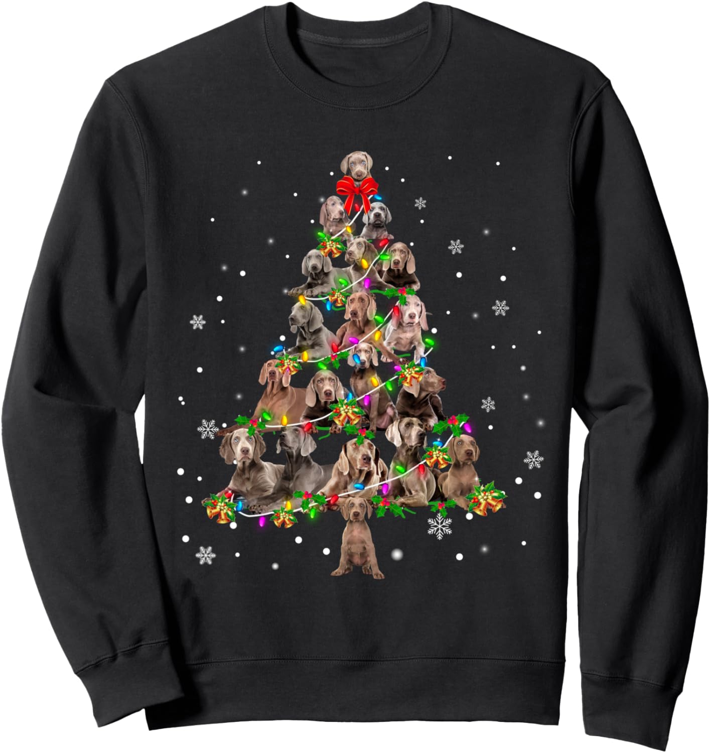 Weimaraner Christmas Tree X-Mas Gift Sweatshirt