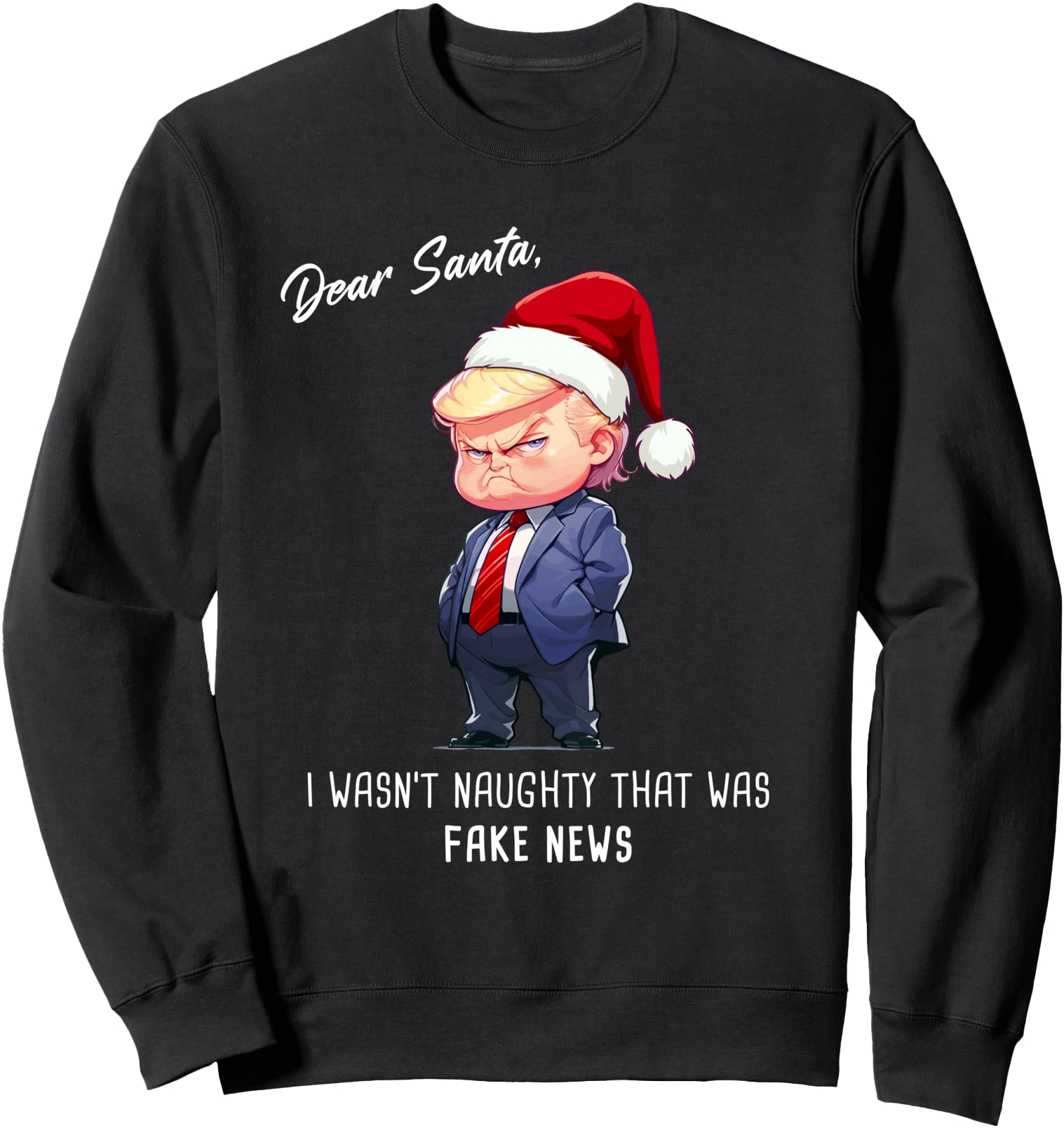 Dear Santa, I Wasn't Naughty That Was Fake News Trump Sweatshirt