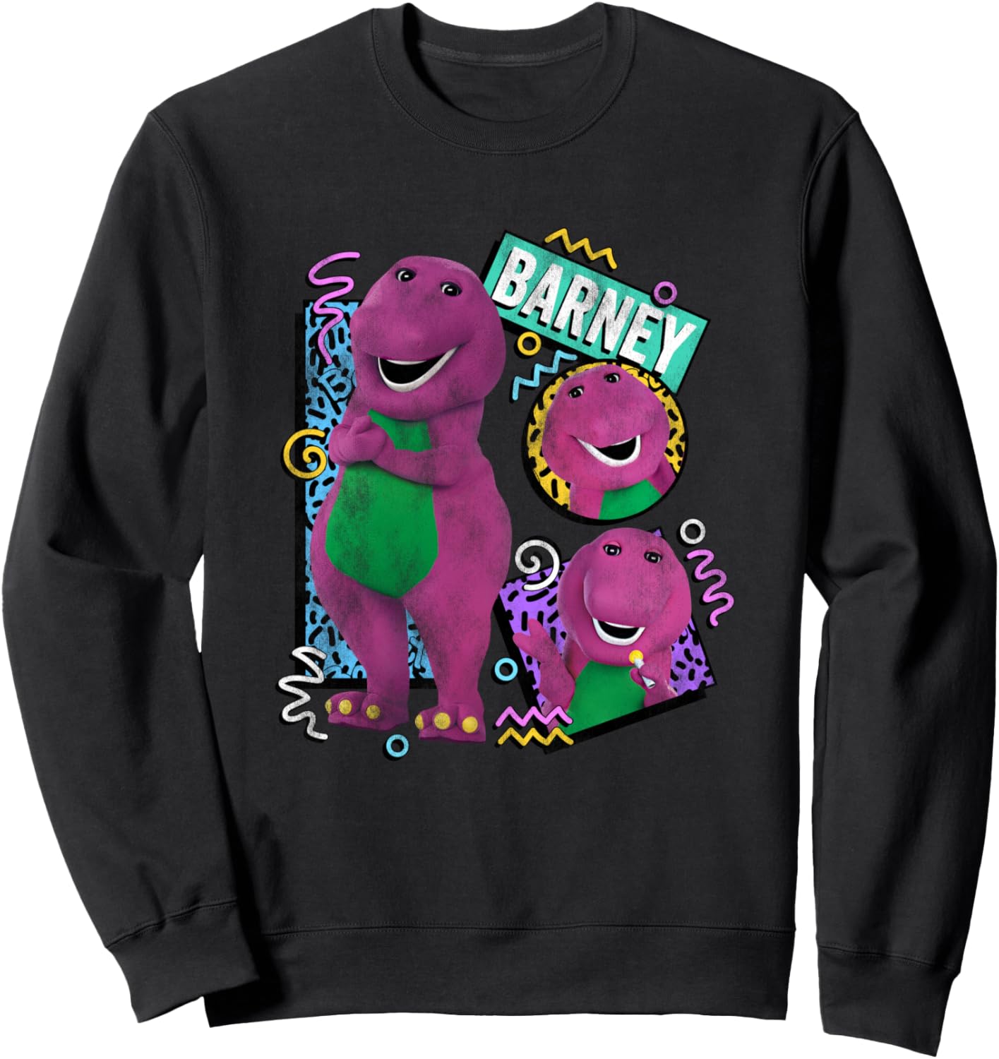 Barney 90s Style Colorful Pattern Retro Sweatshirt