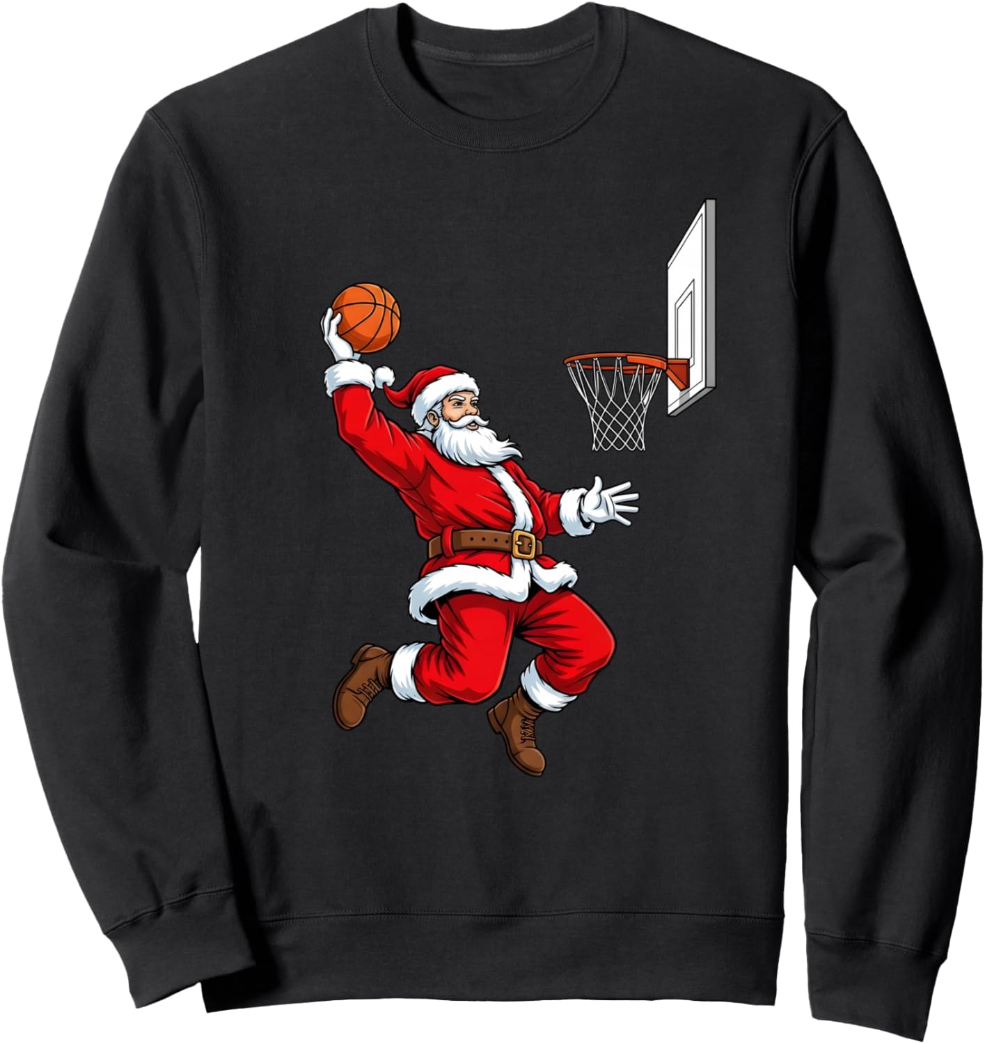Funny Santa Claus Basketball Christmas Men Women Kids Sweatshirt