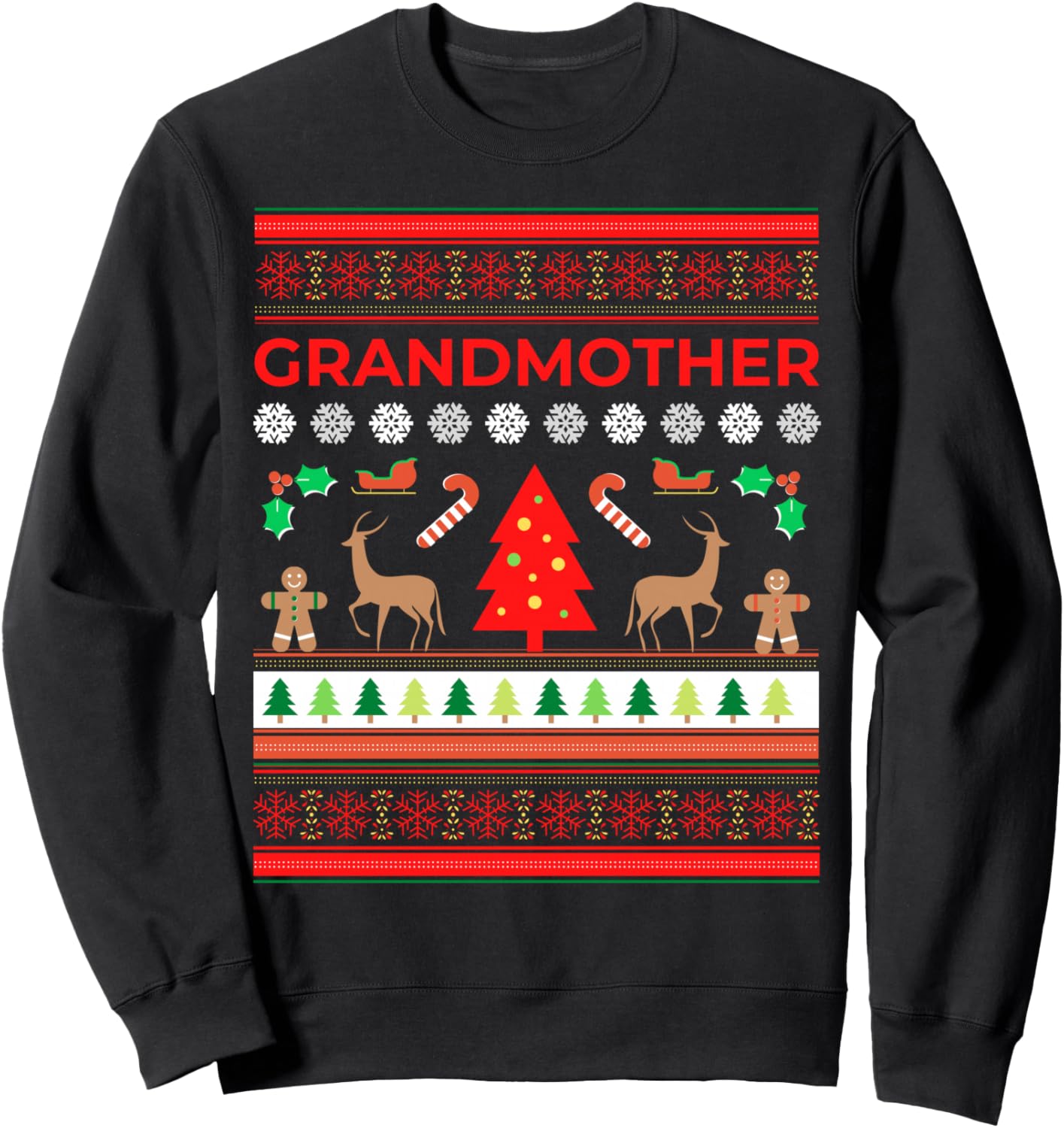 Grandmother Ugly Christmas Sweater Funny Xmas Sweaters Women Sweatshirt