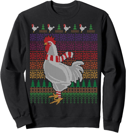 Chicken Lover Ugly Christmas Sweater Poultry X-Mas Farmer Sweatshirt