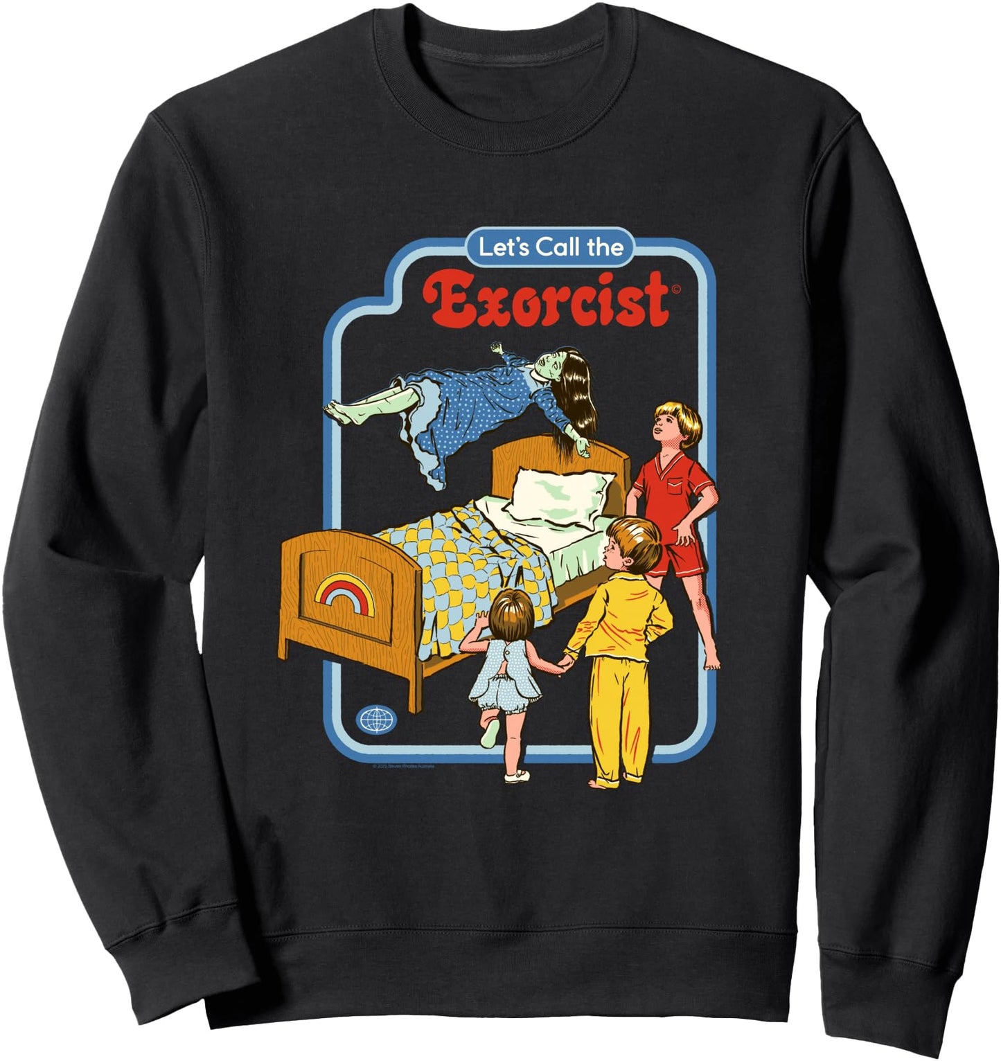 Steven Rhodes Let's Call the Exorcist Retro Dark Humor Sweatshirt