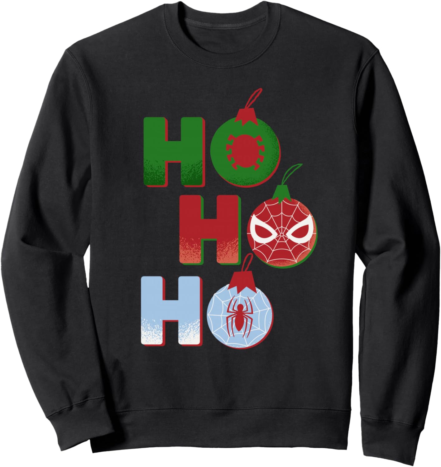Marvel Spider-Man Christmas Ornaments Ho Ho Ho Holiday Sweatshirt