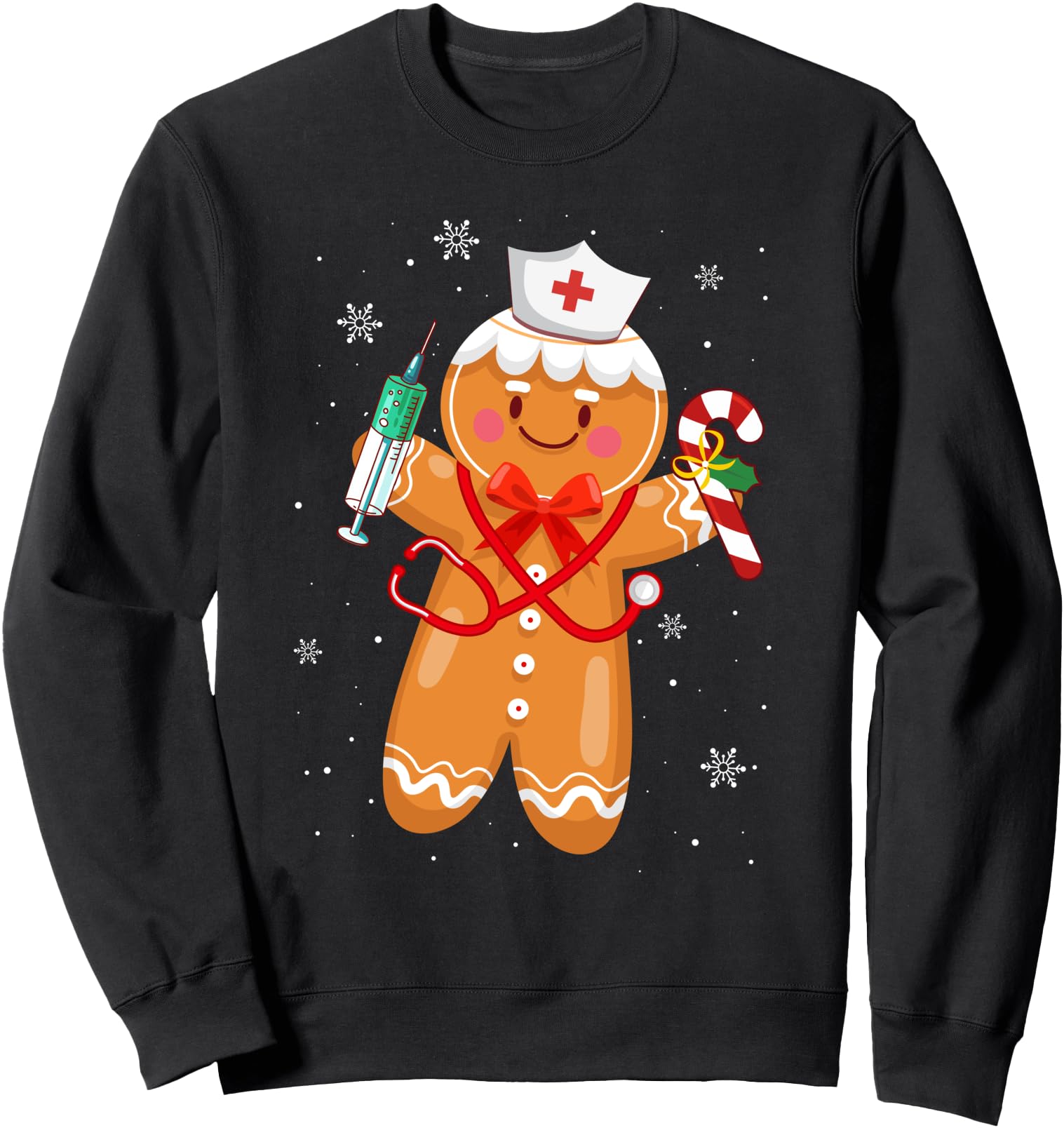 Gingerbread Nurse Christmas Cookies Baking Nursing Costume Sweatshirt