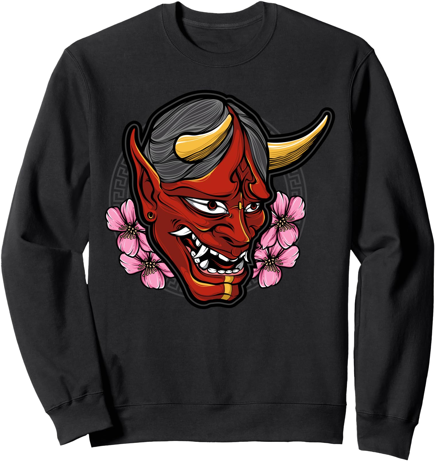 Oni Mask Japanese Demon Face Devil Ronin Sweatshirt