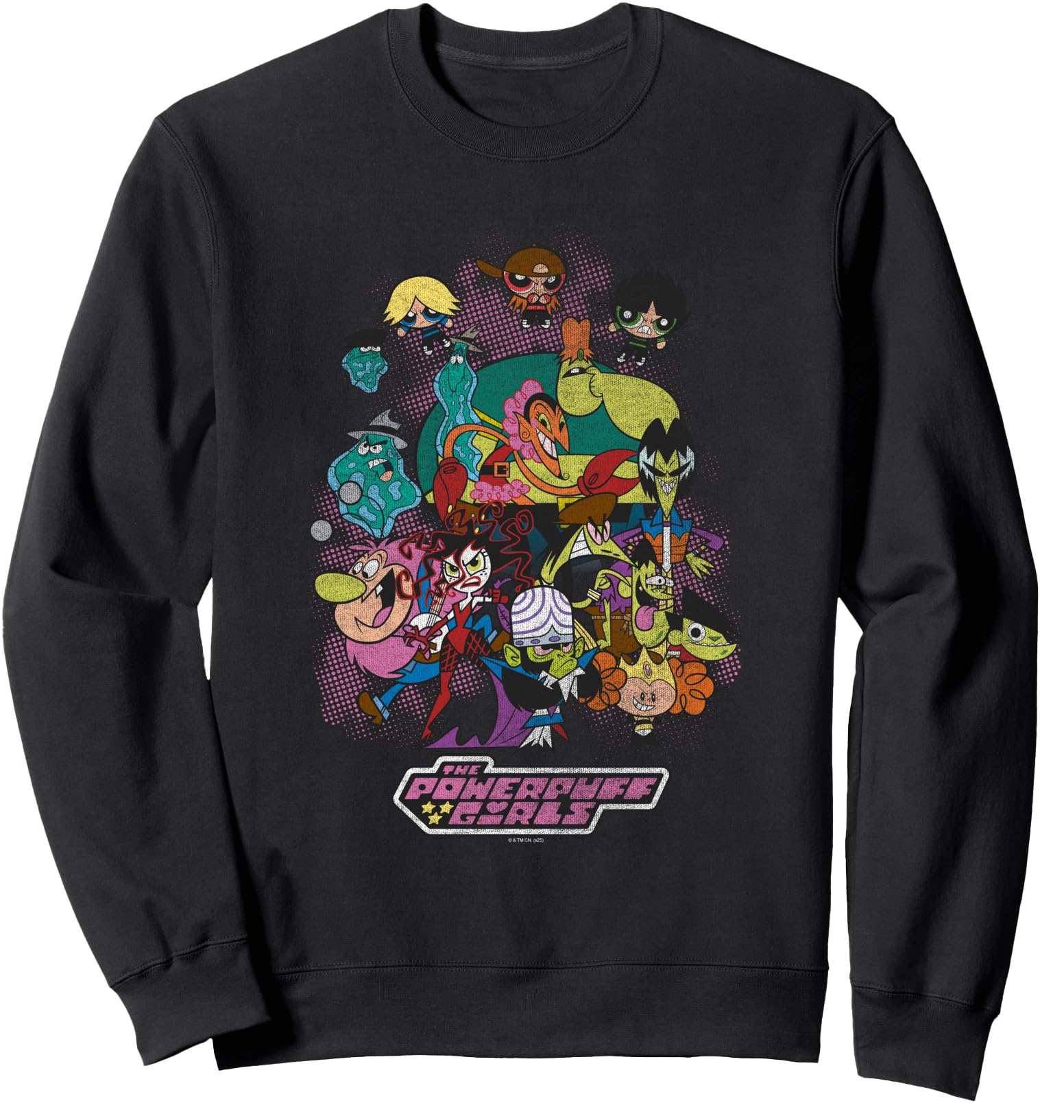 The Powerpuff Colorful Villains Group Cartoon Sweatshirt