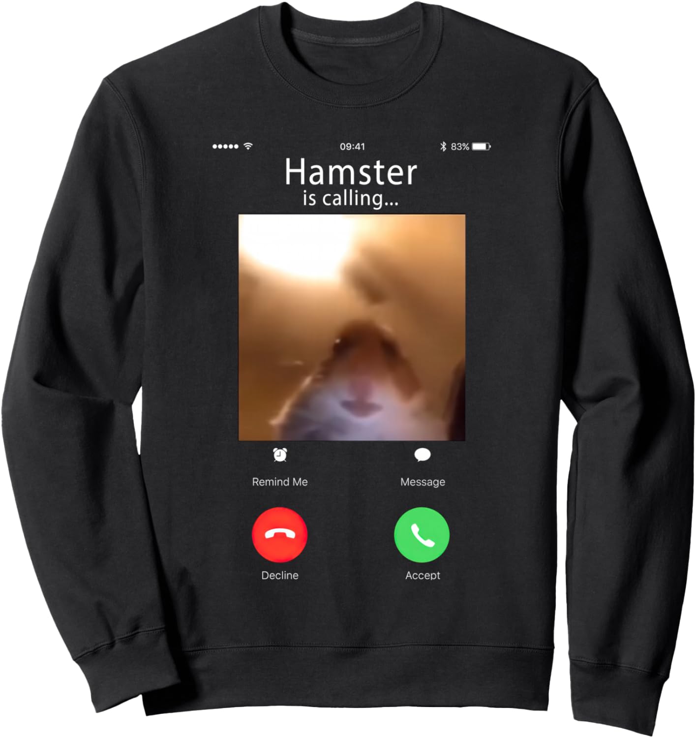 dank meme hamster staring front camera hamster calling Sweatshirt