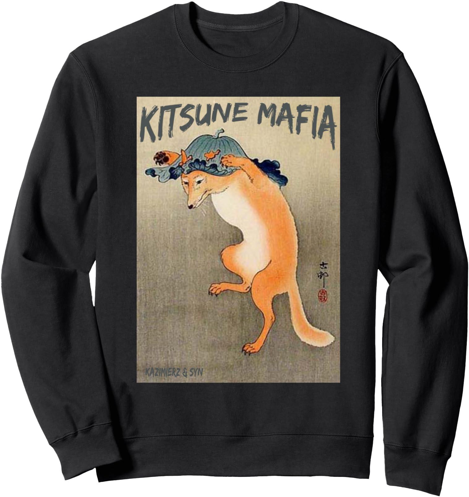 Kitsune Mafia, Anime Nine Tail Fox Spirit, Ukiyo-e Japanese Sweatshirt
