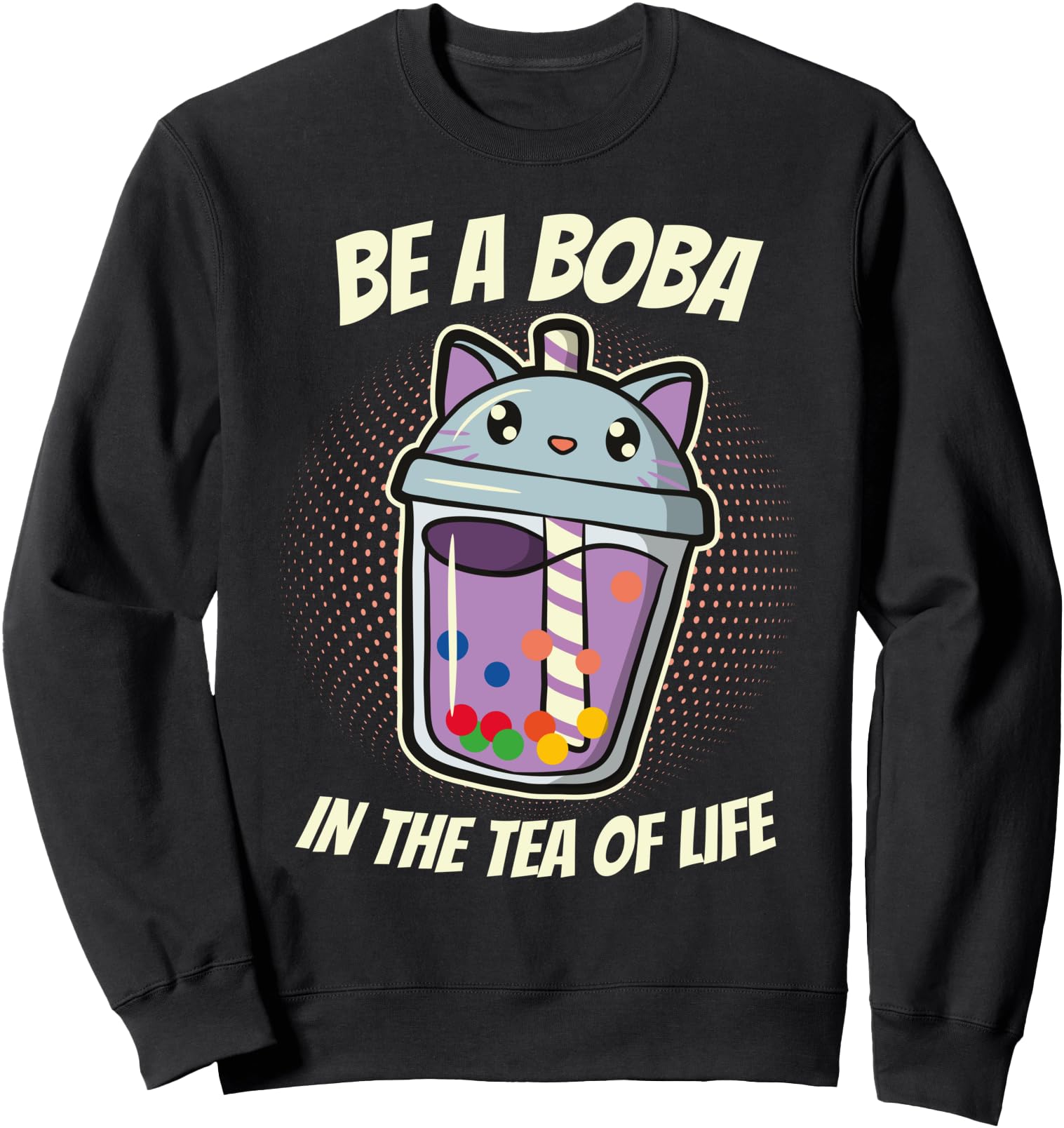Japanese Anime Kawaii Boba Bubble Tea Sweatshirt