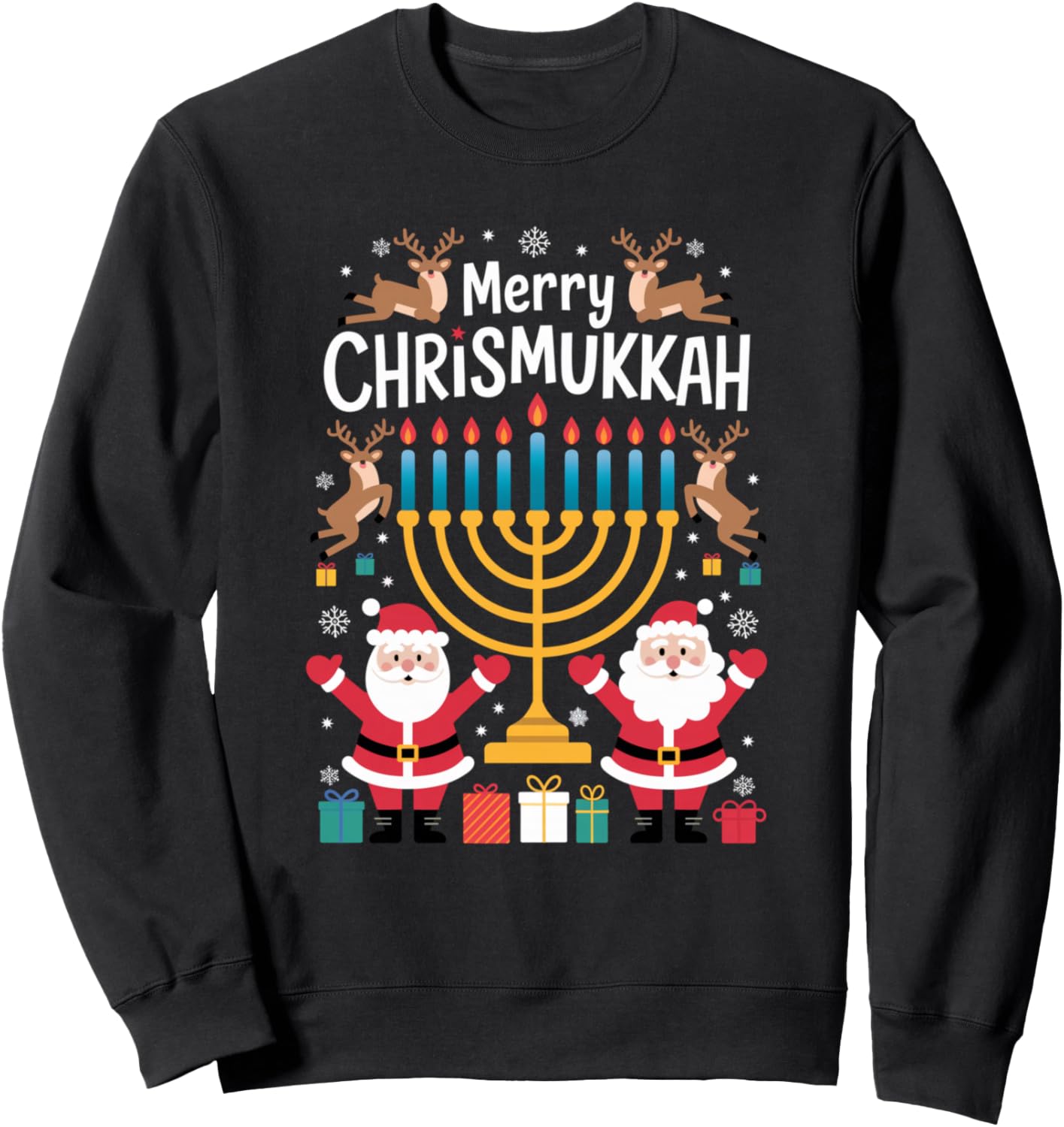 Merry Chrismukkah Funny Christmas Hanukkah 2025 Sweatshirt