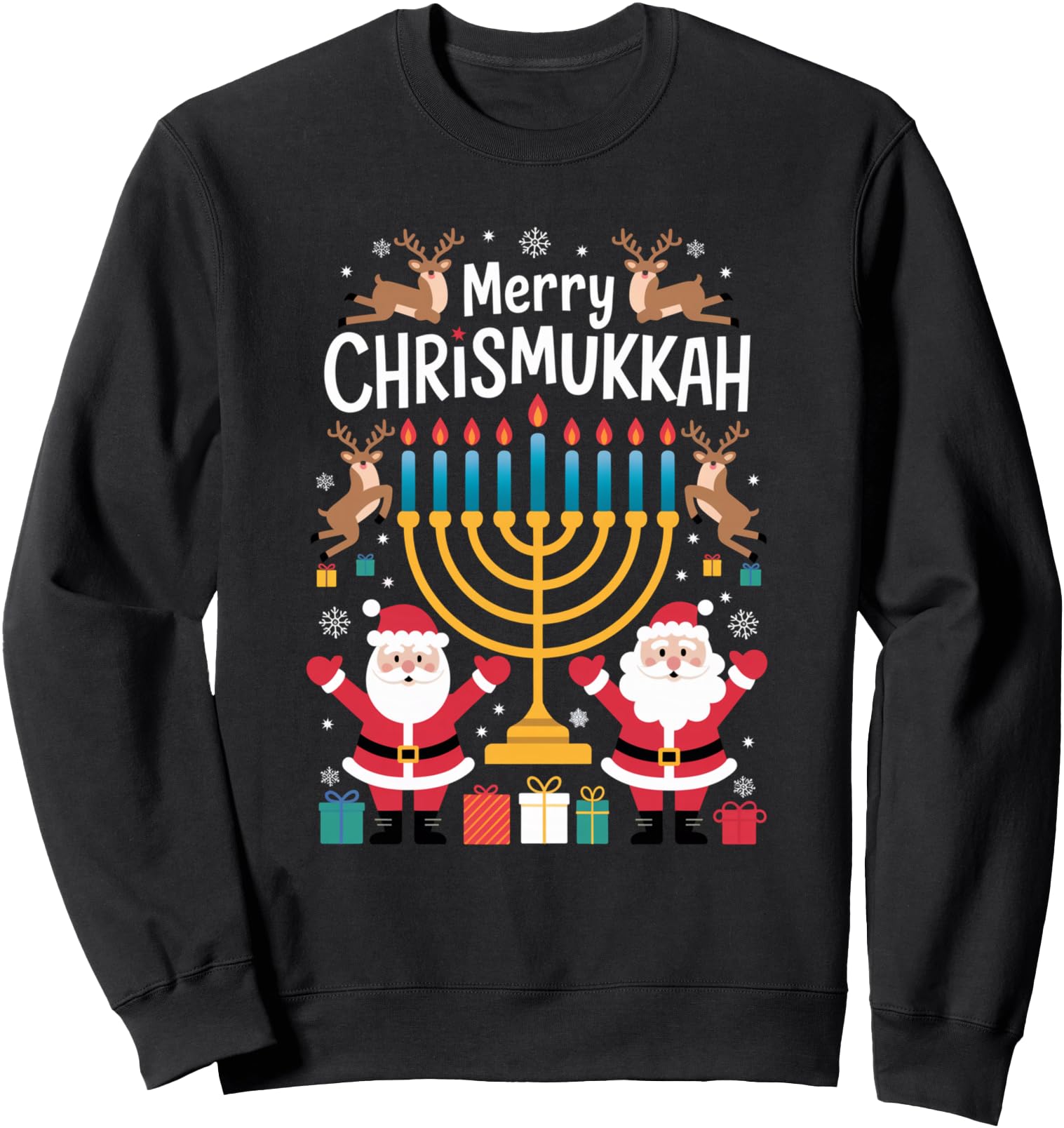 Merry Chrismukkah Funny Christmas Hanukkah 2025 Sweatshirt