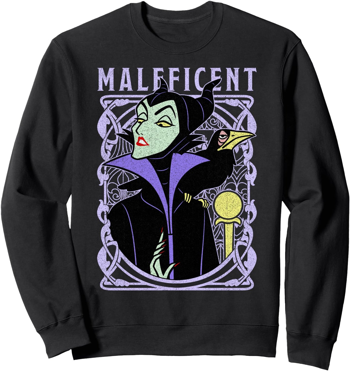 Disney Sleeping Beauty Maleficent Old School Poster Sweatshirt