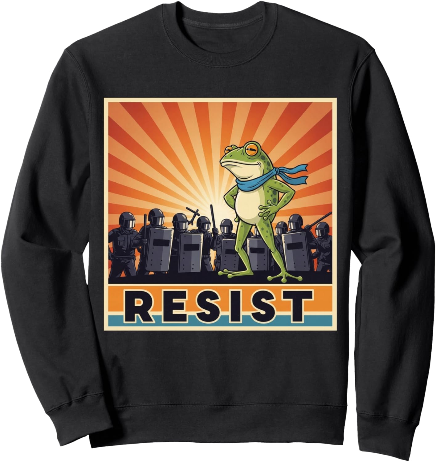 Portland Frog Protest Resist Costume Sweatshirt