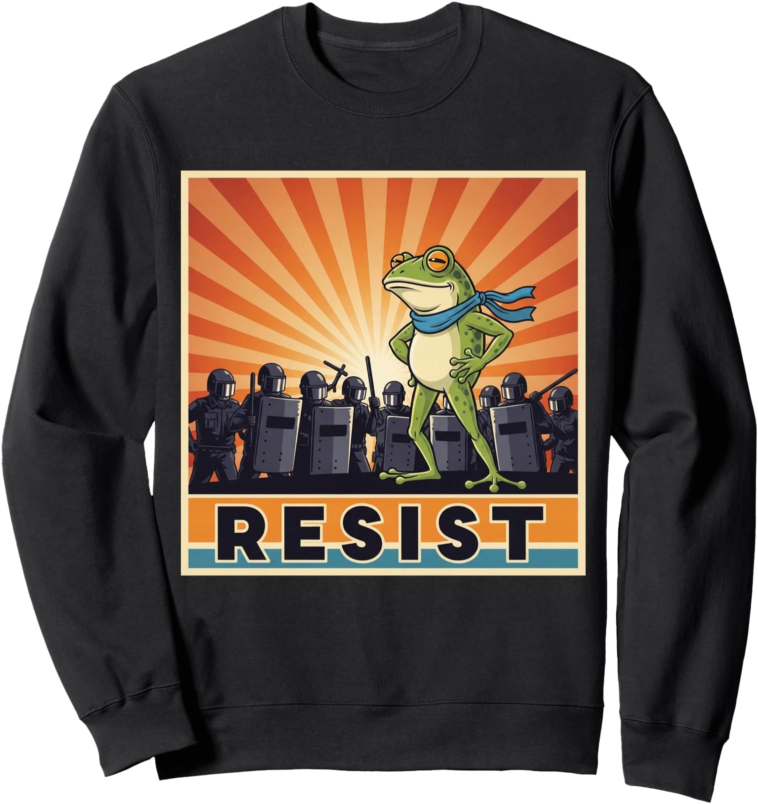 Portland Frog Protest Resist Costume Sweatshirt