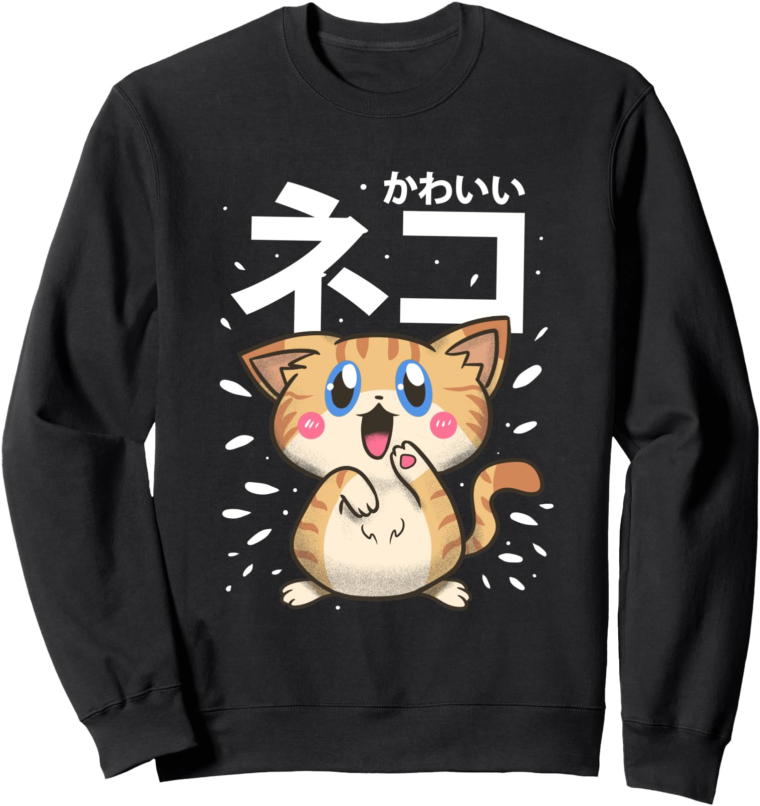 Kawaii Anime Cute Orange Cats Japanese Shirts Sweatshirt