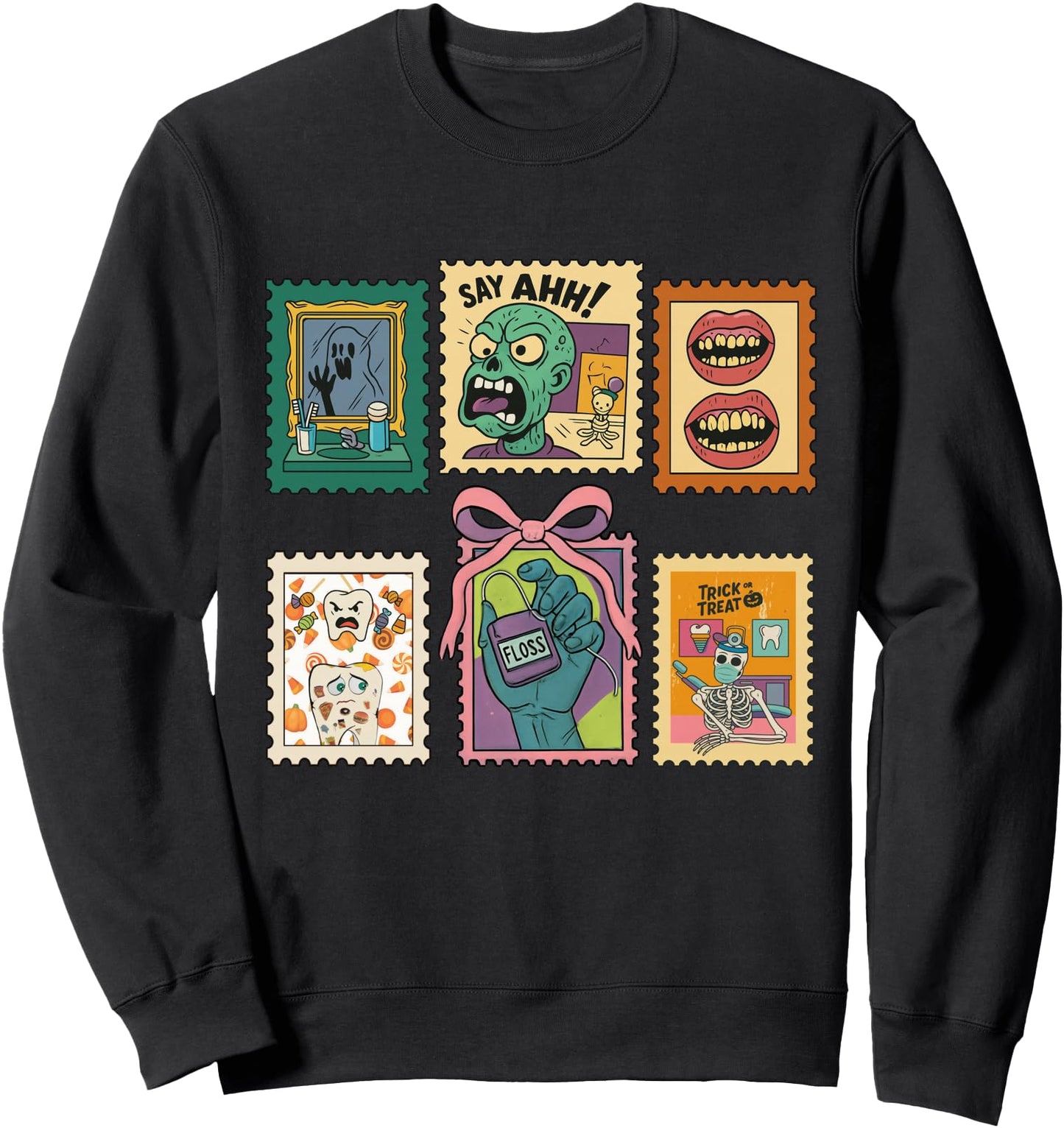Dental Halloween, Ghost Dentist Fall Halloween Dental Clinic Sweatshirt