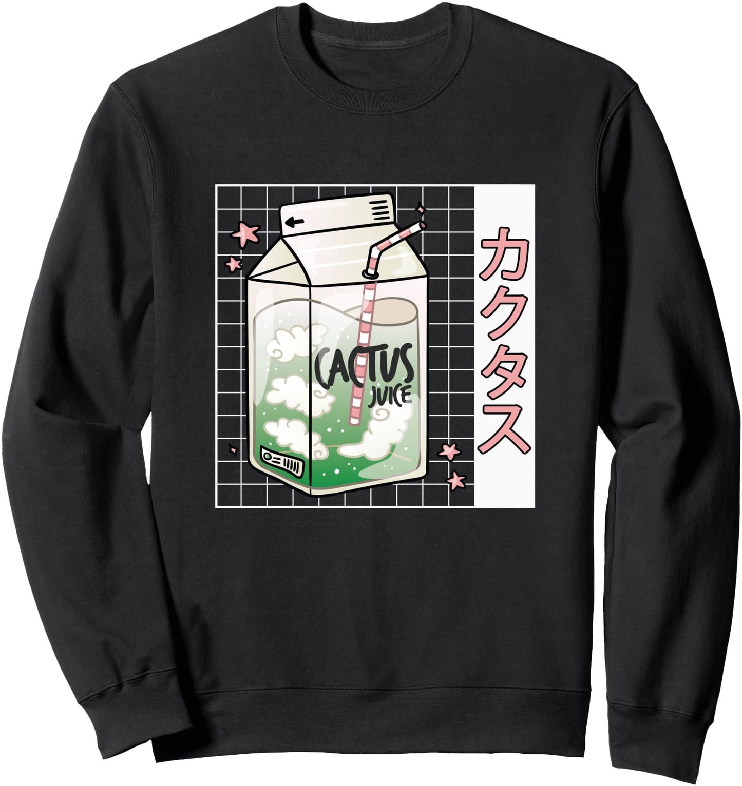 Vintage Kawaii Juice Box Cactus Juice Japanese Cactus Lover Sweatshirt