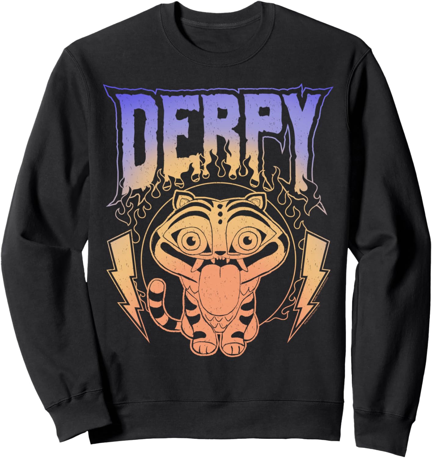 KPop Demon Hunters Derpy Retro Metal Band Style Logo Sweatshirt