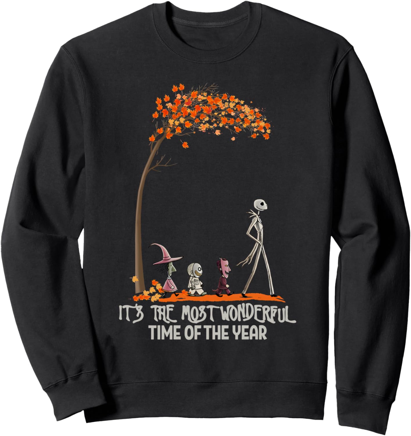 It's The Most Wonderful Time Of The Year Skeleton Halloween Sweatshirt